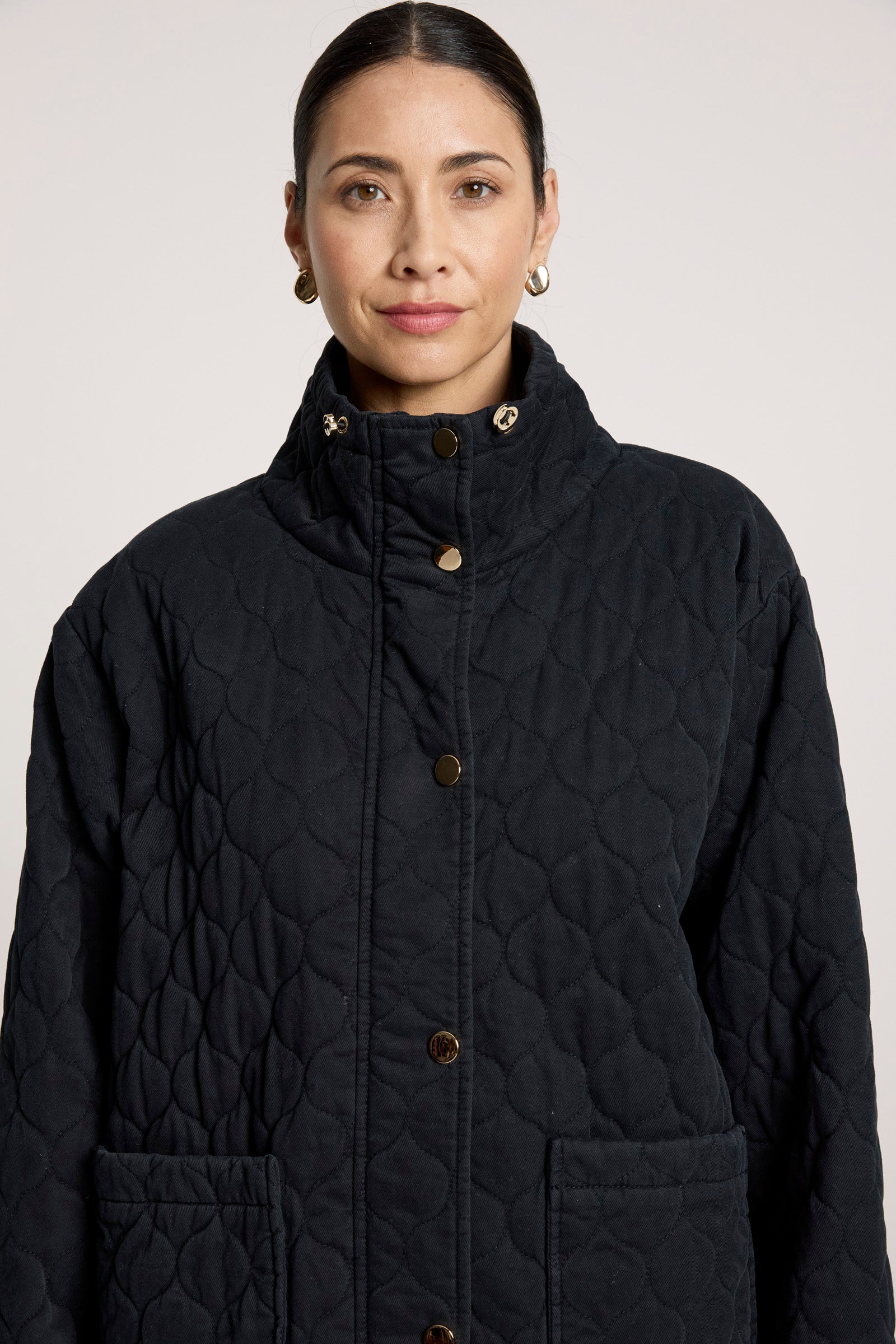 Sansi Quilted Jacket - Black