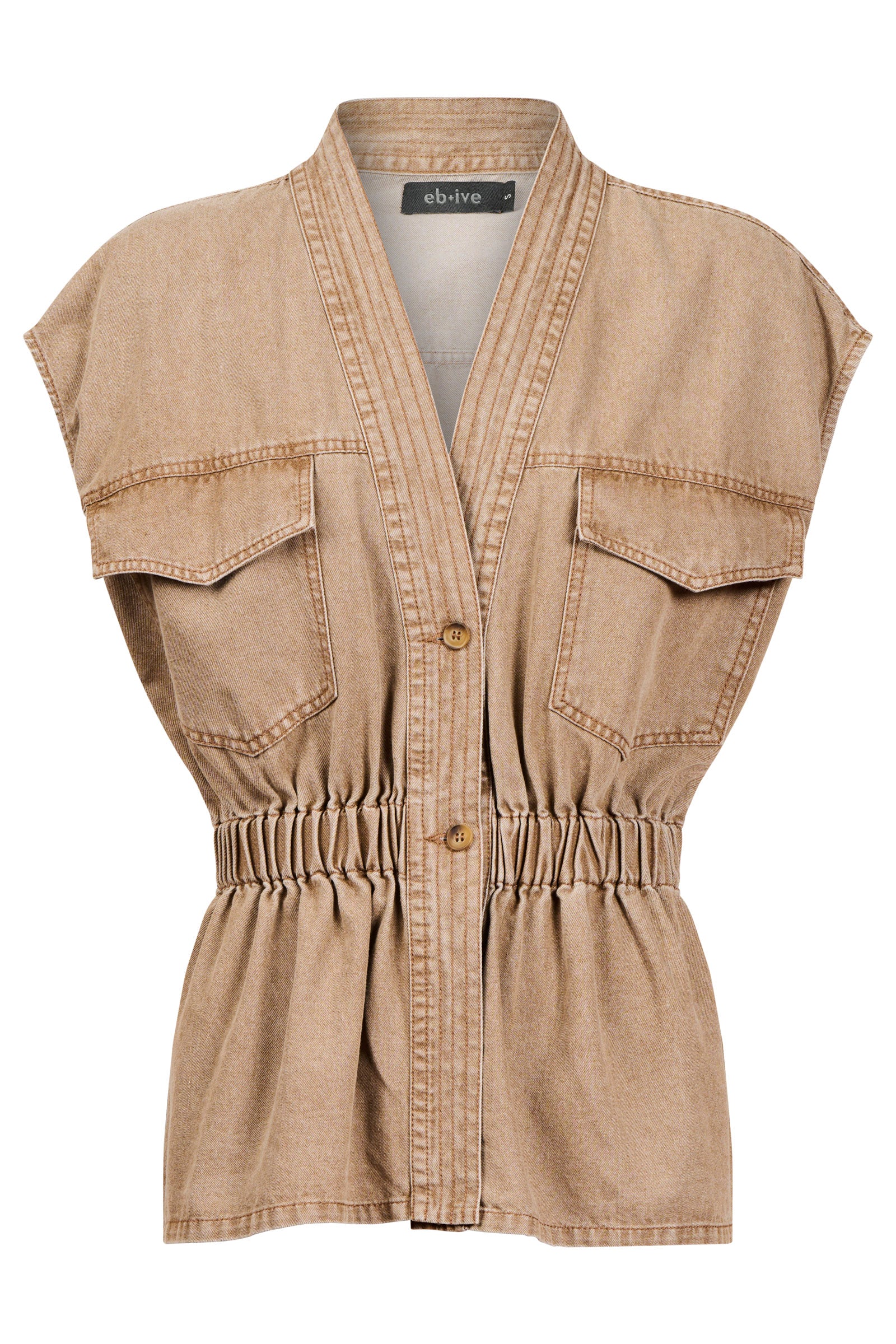 Bodhi Denim Vest - Fawn