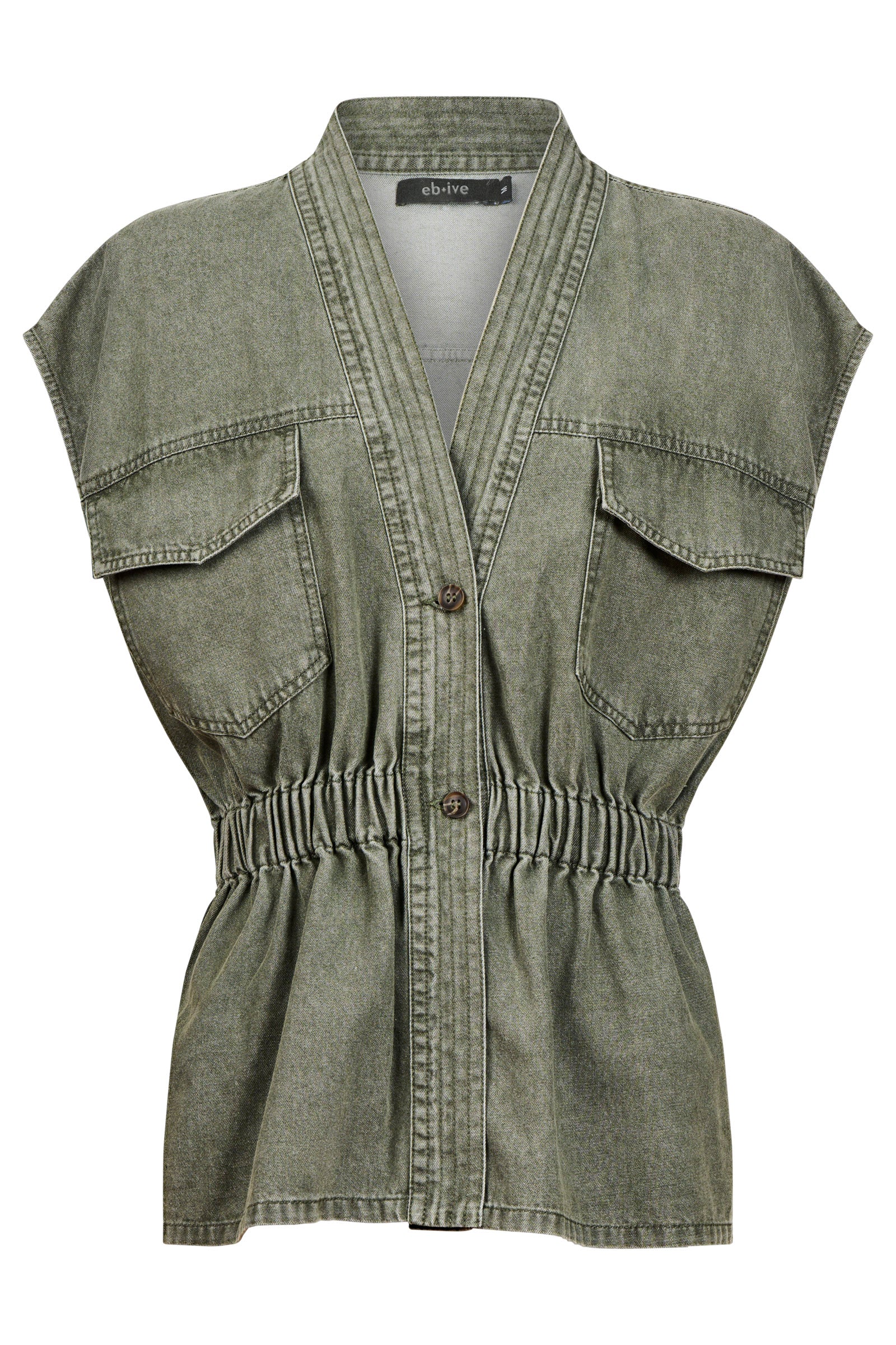 Bodhi Denim Vest - Olive
