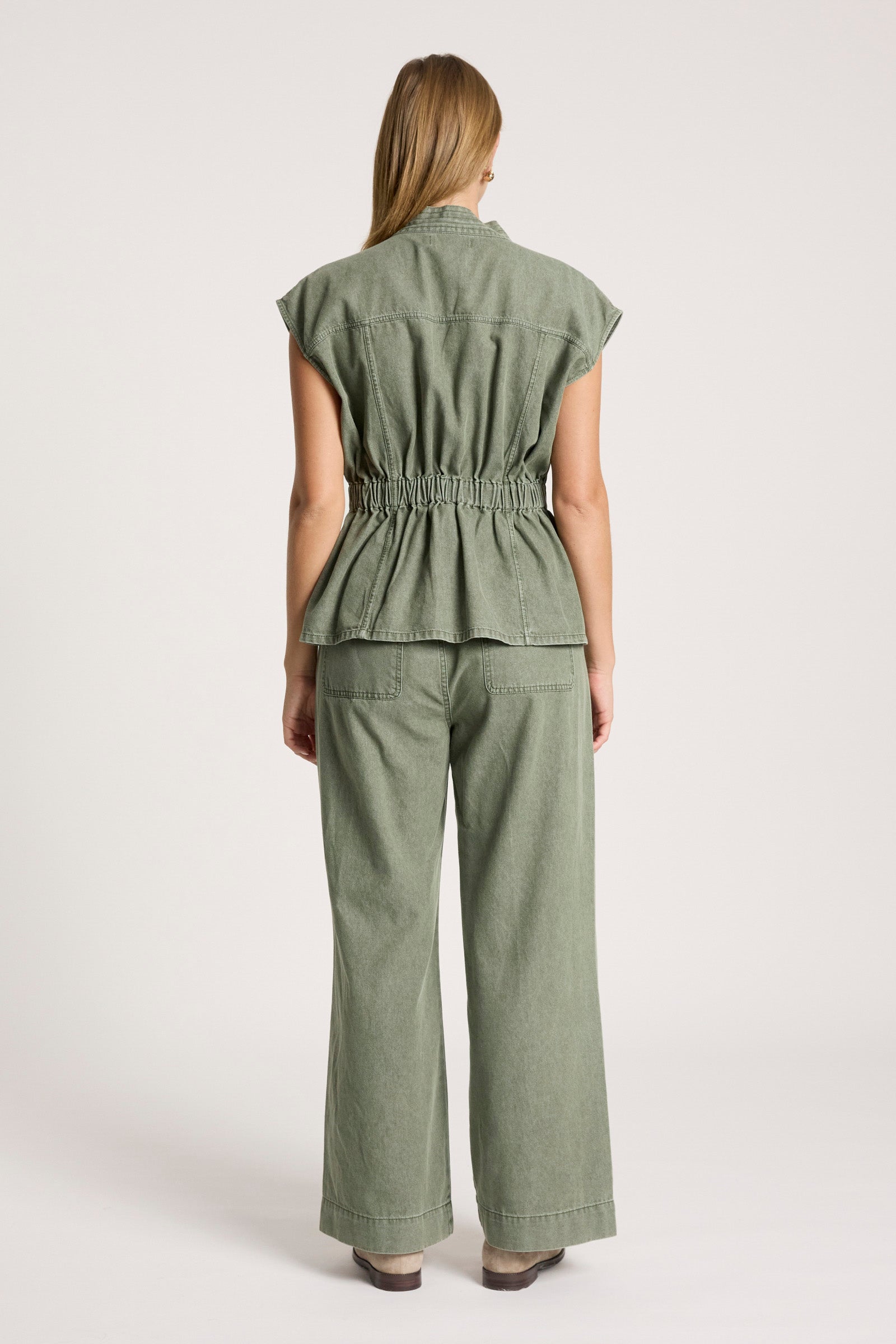 Bodhi Denim Vest - Olive