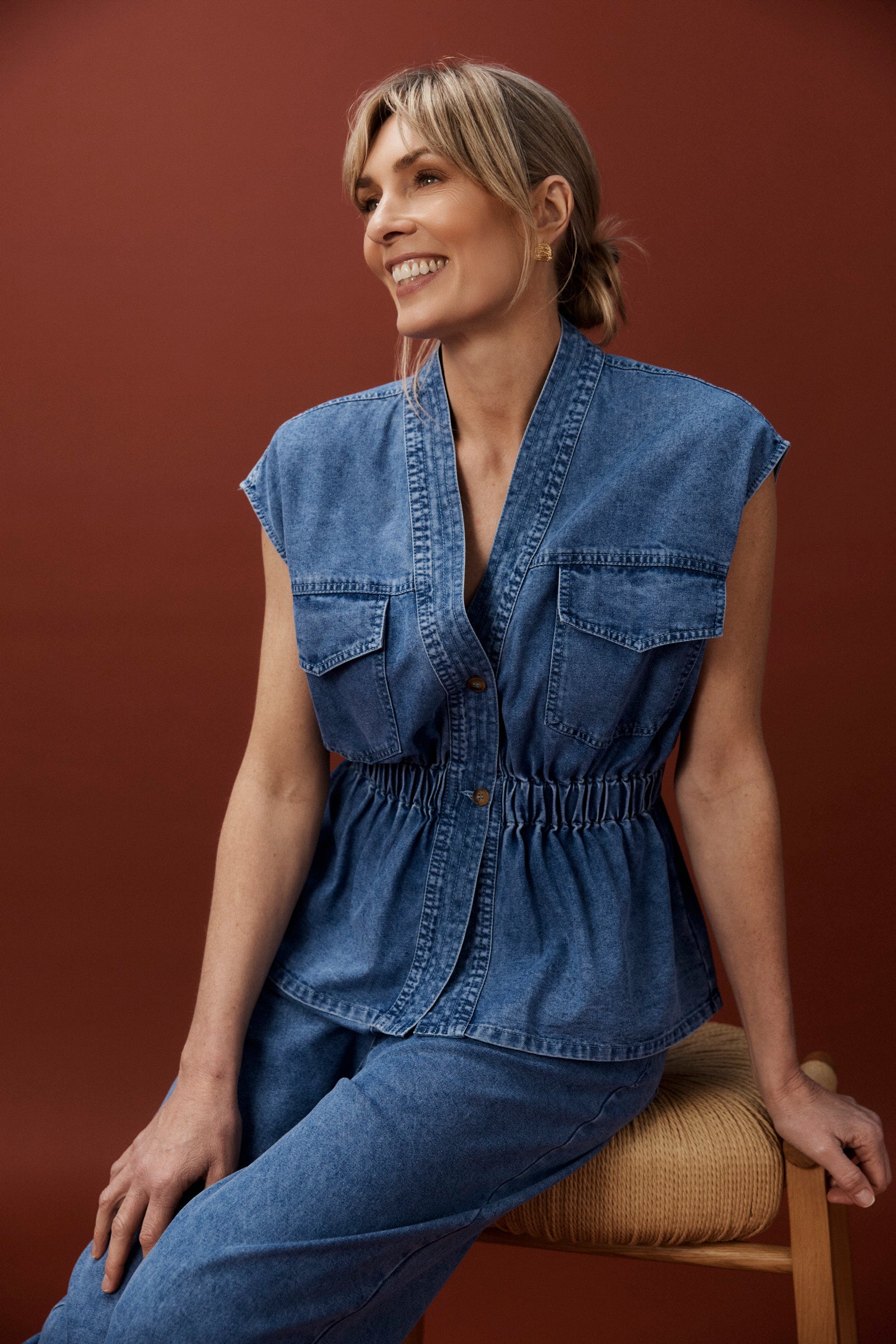 Bodhi Denim Vest - Denim