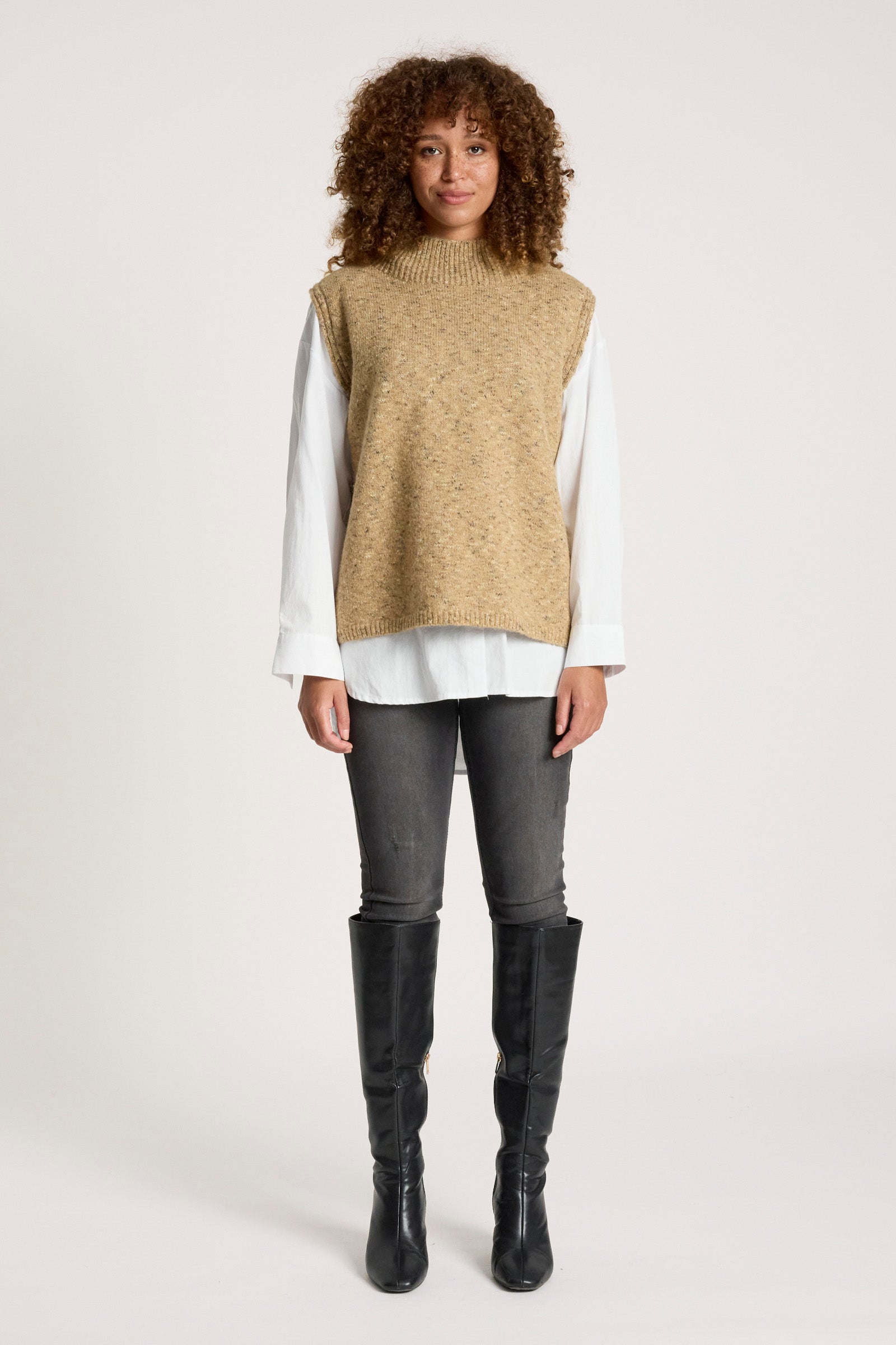 Zarda Knit Vest - Mocha