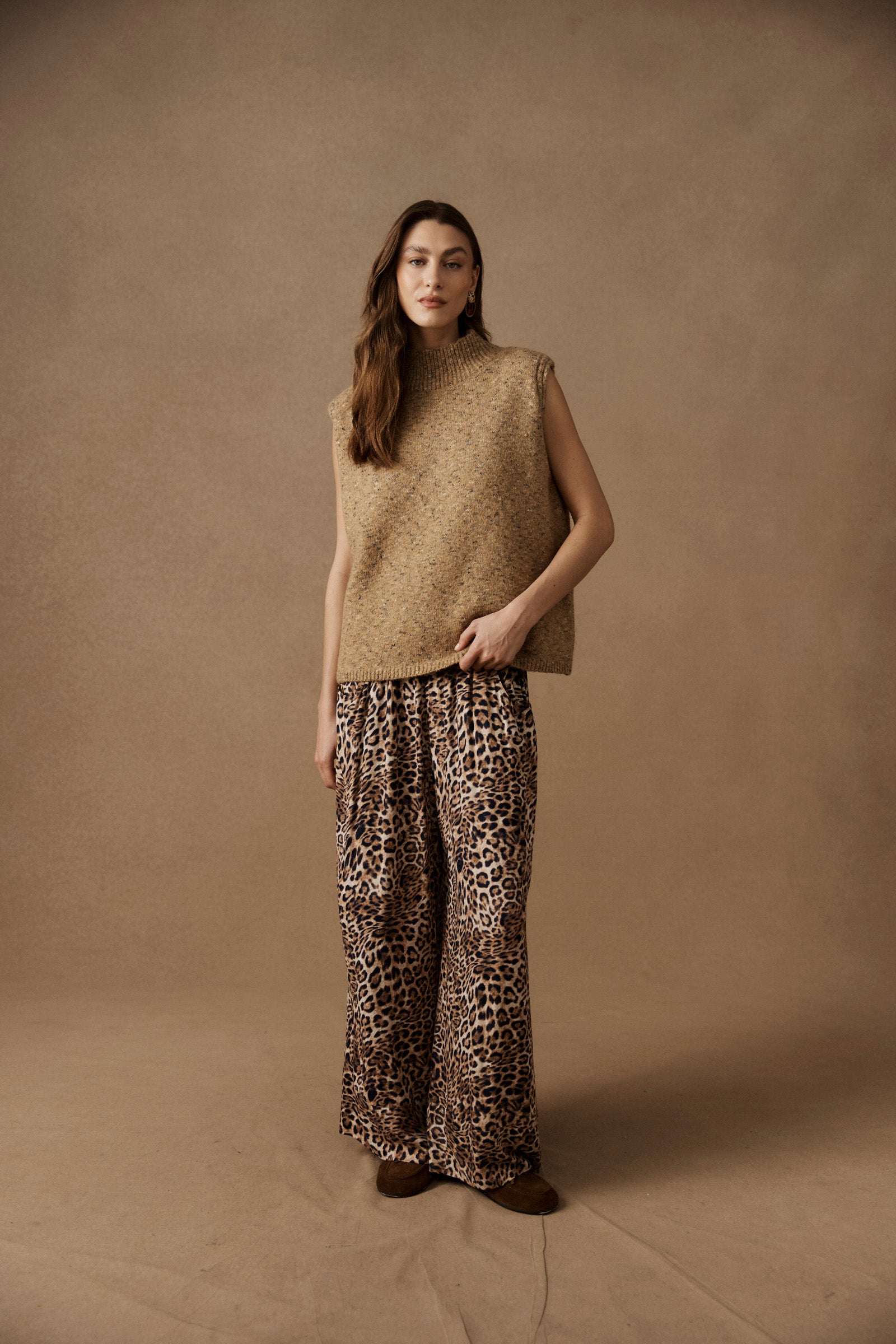 Zarda Knit Vest - Mocha