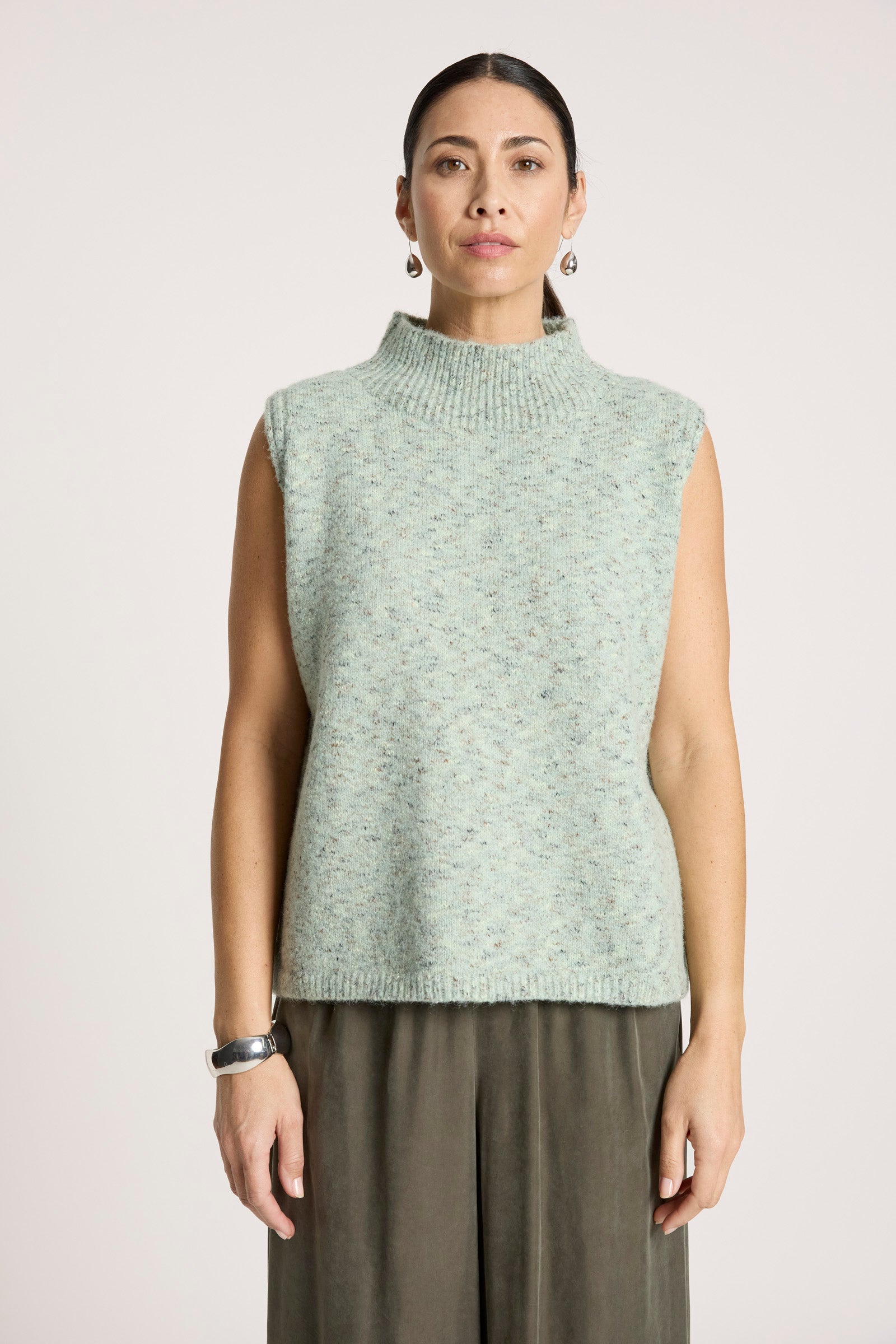 Zarda Knit Vest - Sage