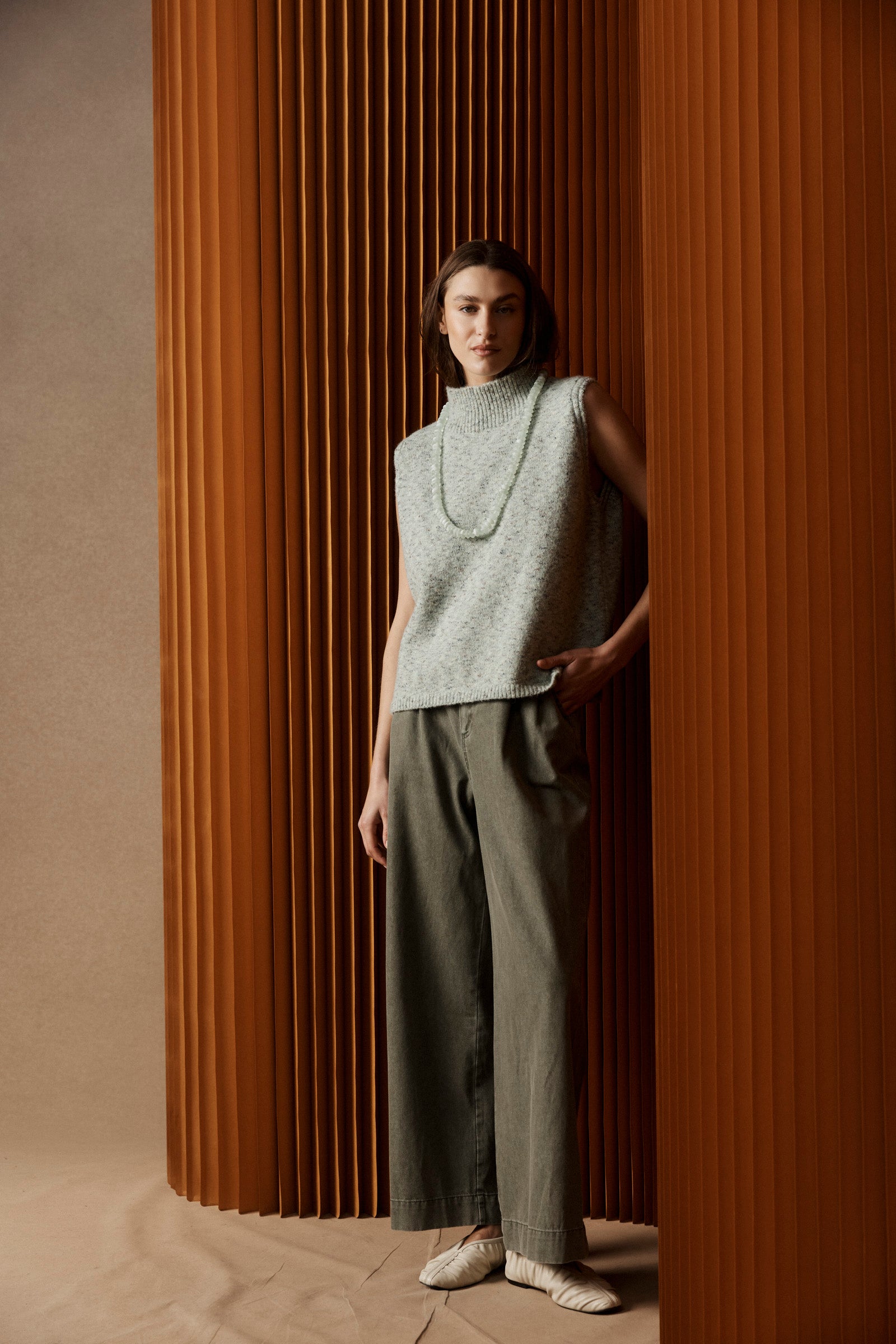 Zarda Knit Vest - Sage