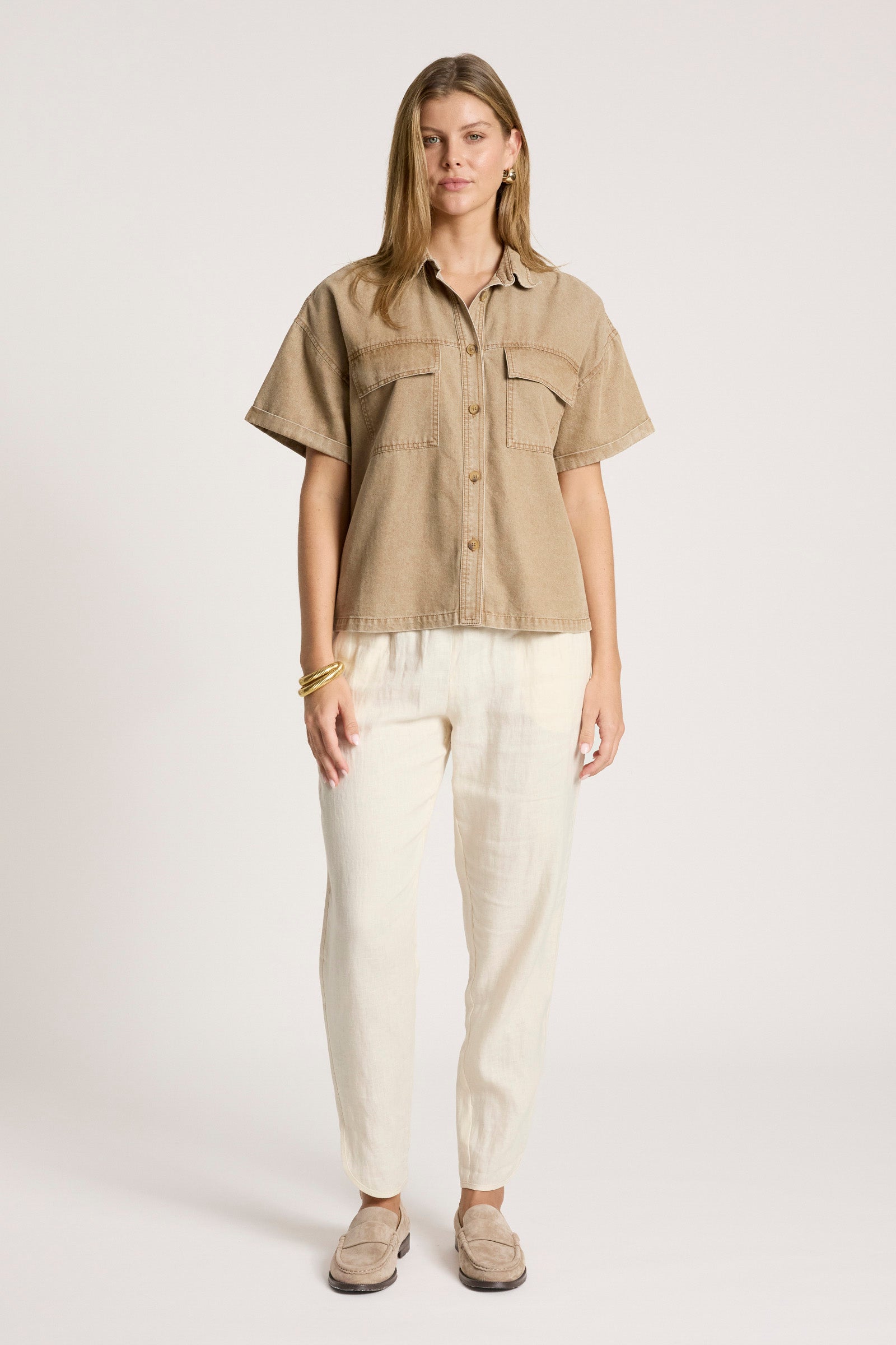 Bodhi Denim Shirt - Fawn