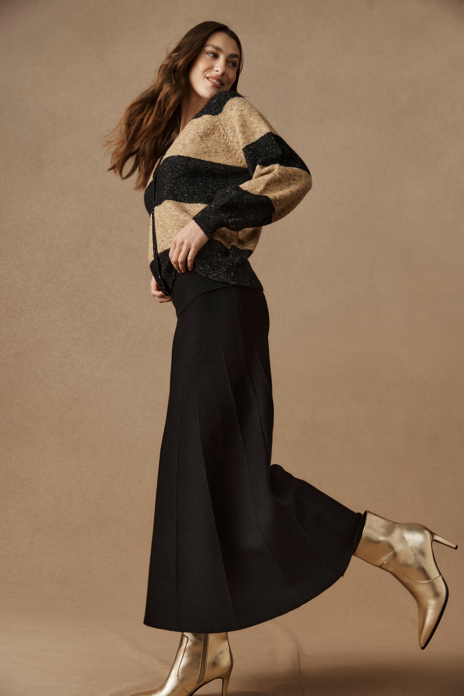 Zarda Cardigan - Mocha/Black