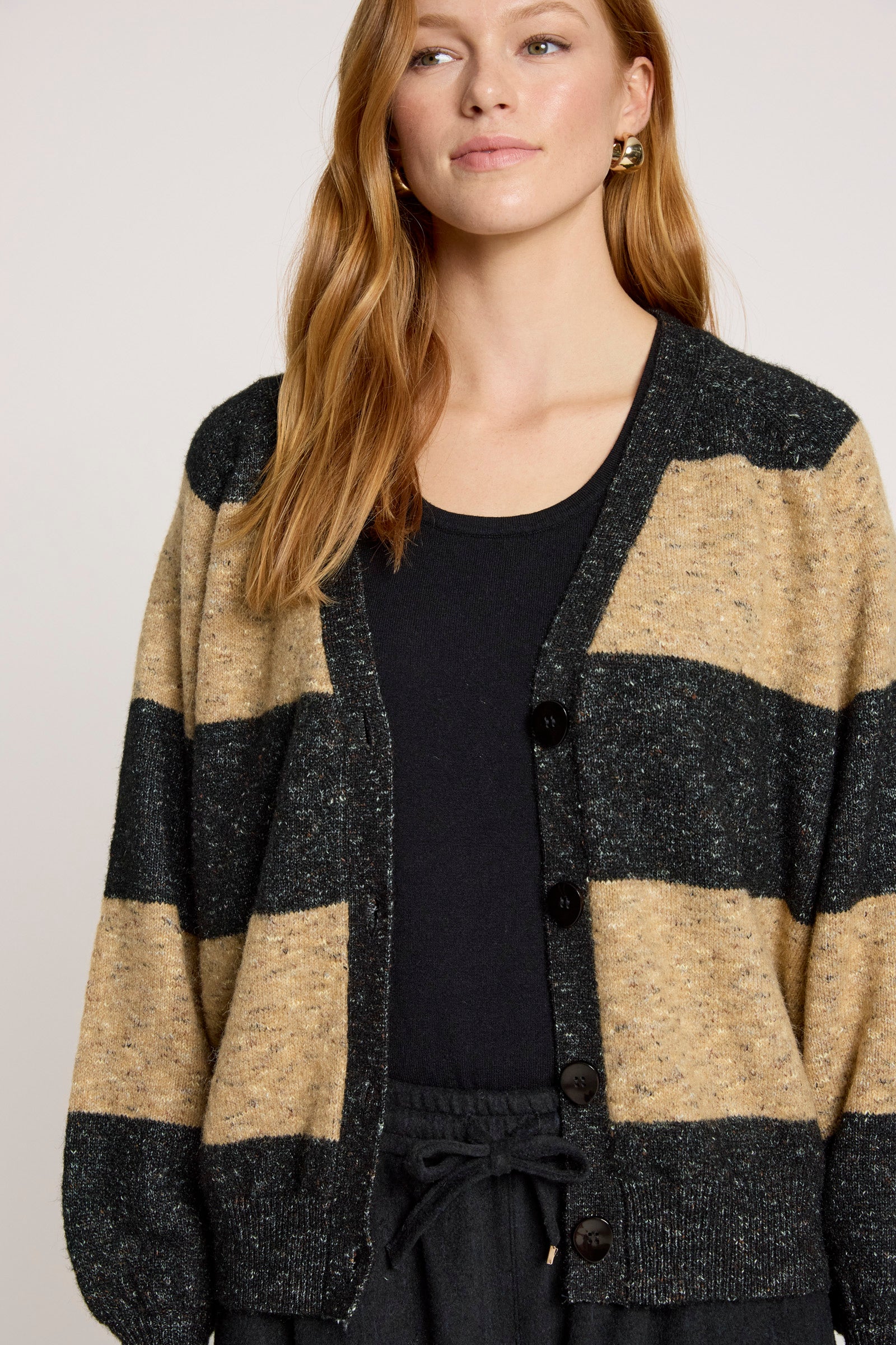 Zarda Cardigan - Mocha/Black