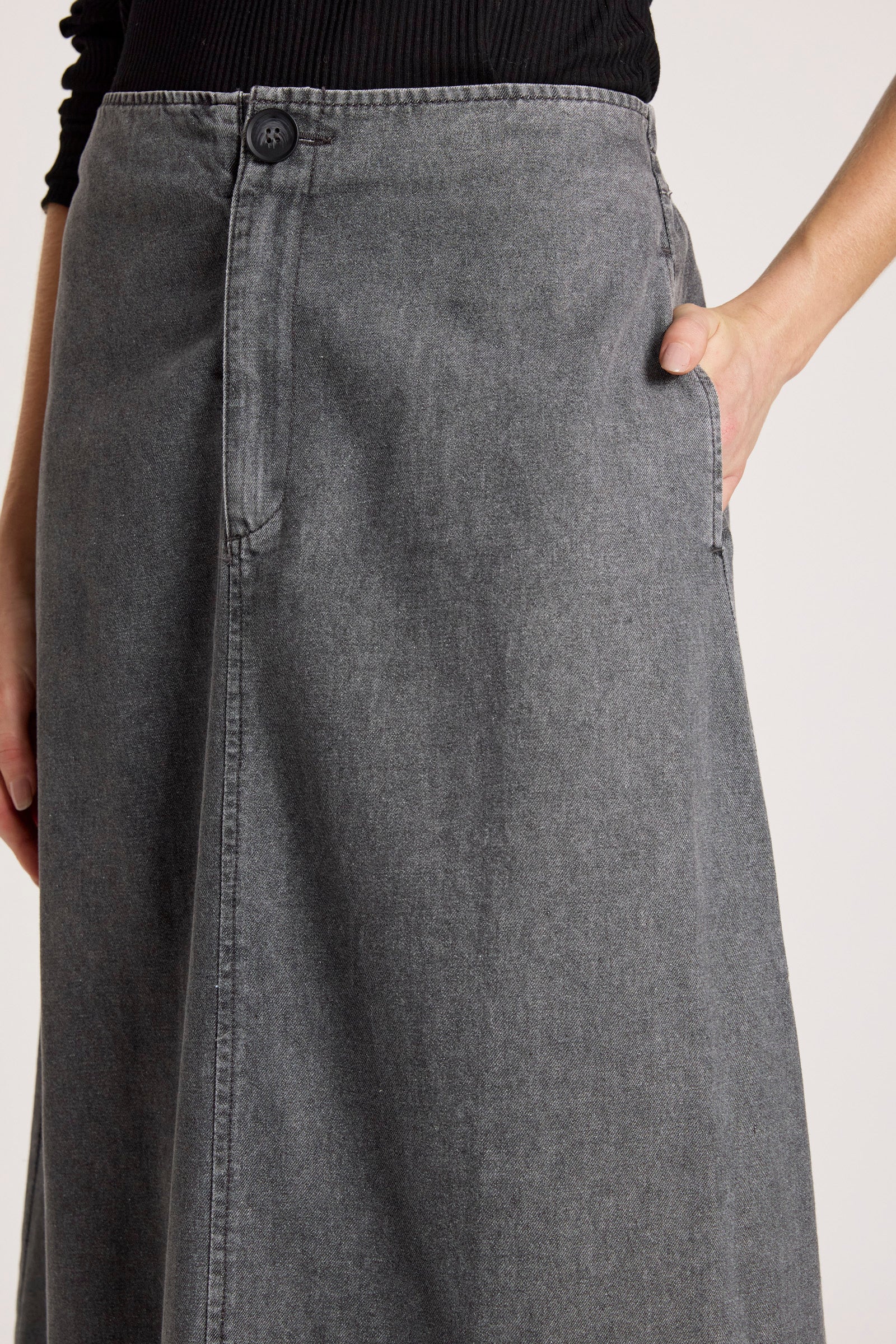 Bodhi Denim Skirt - Black