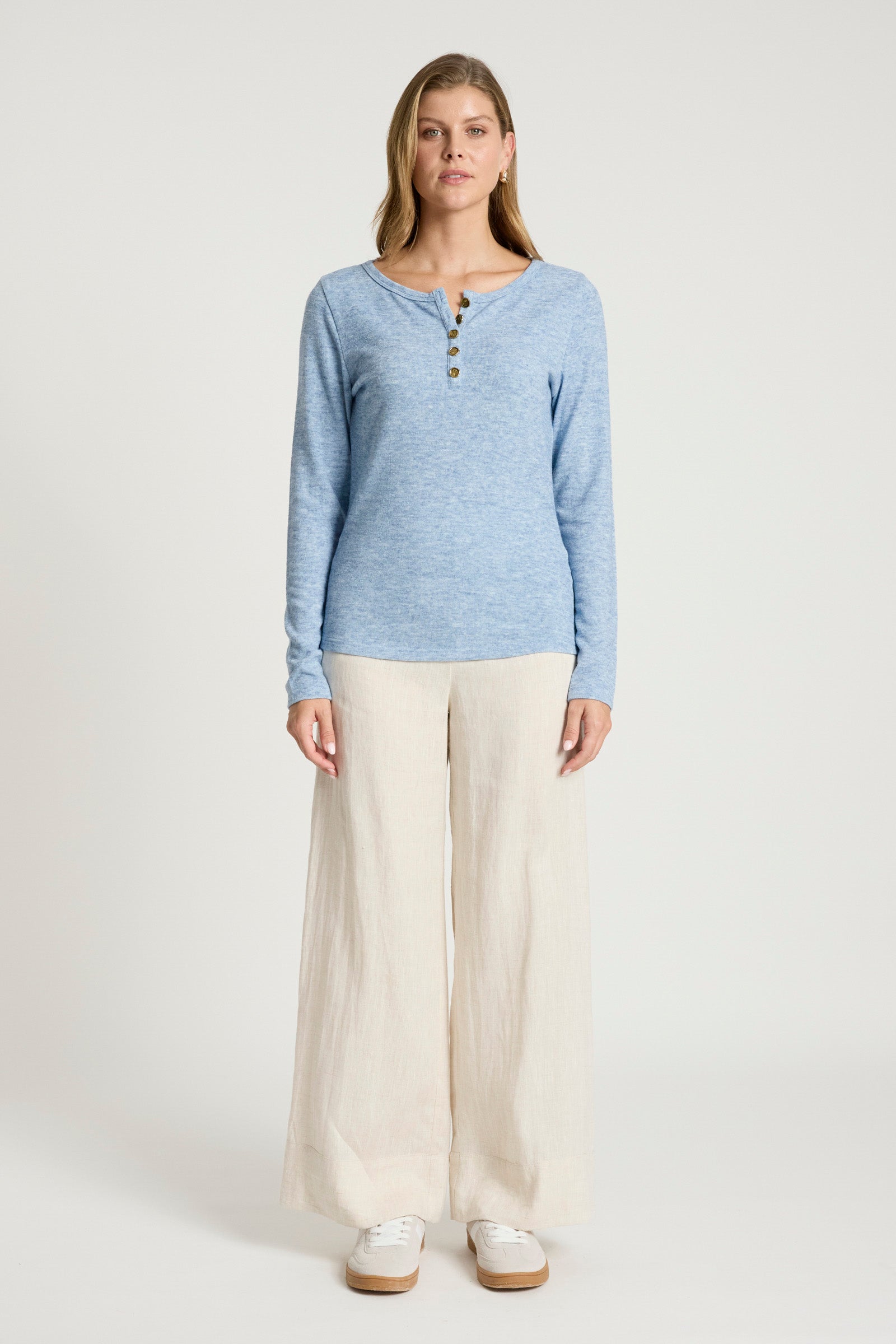 Rumi Long Sleeve Top - Lake