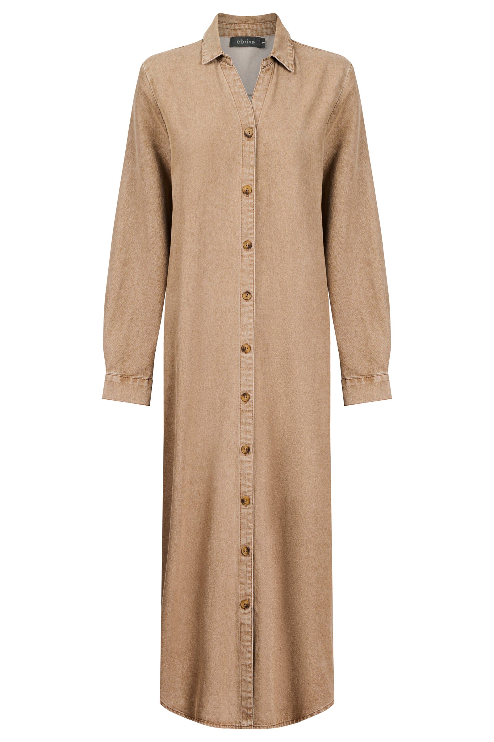 Bodhi Denim Shirt Dress - Fawn