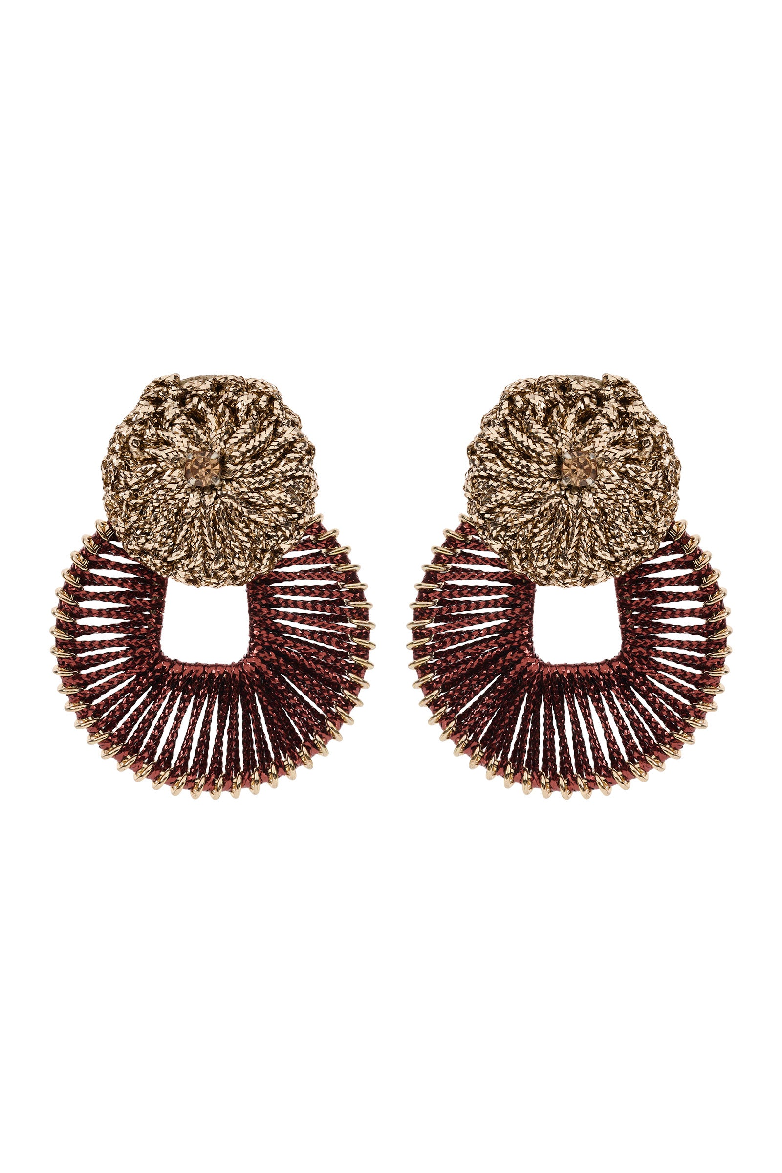 Berber Woven Earring - Gold Flora