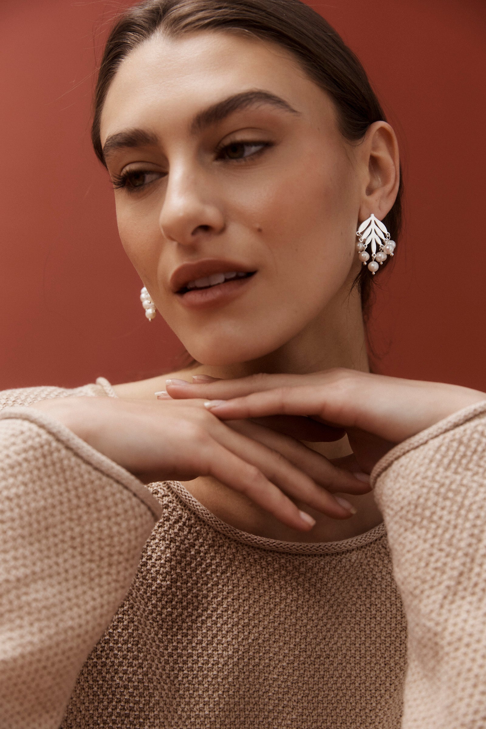 Sansi Pearl Earring - Silver Pearl