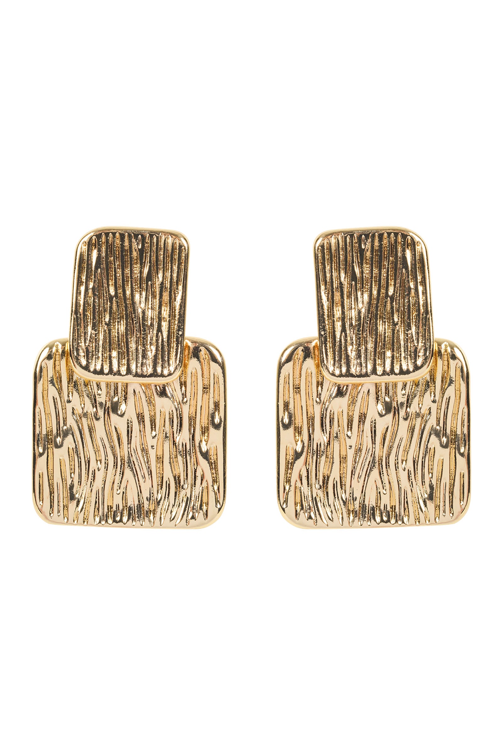 Sansi Cube Earring - Gold Cube