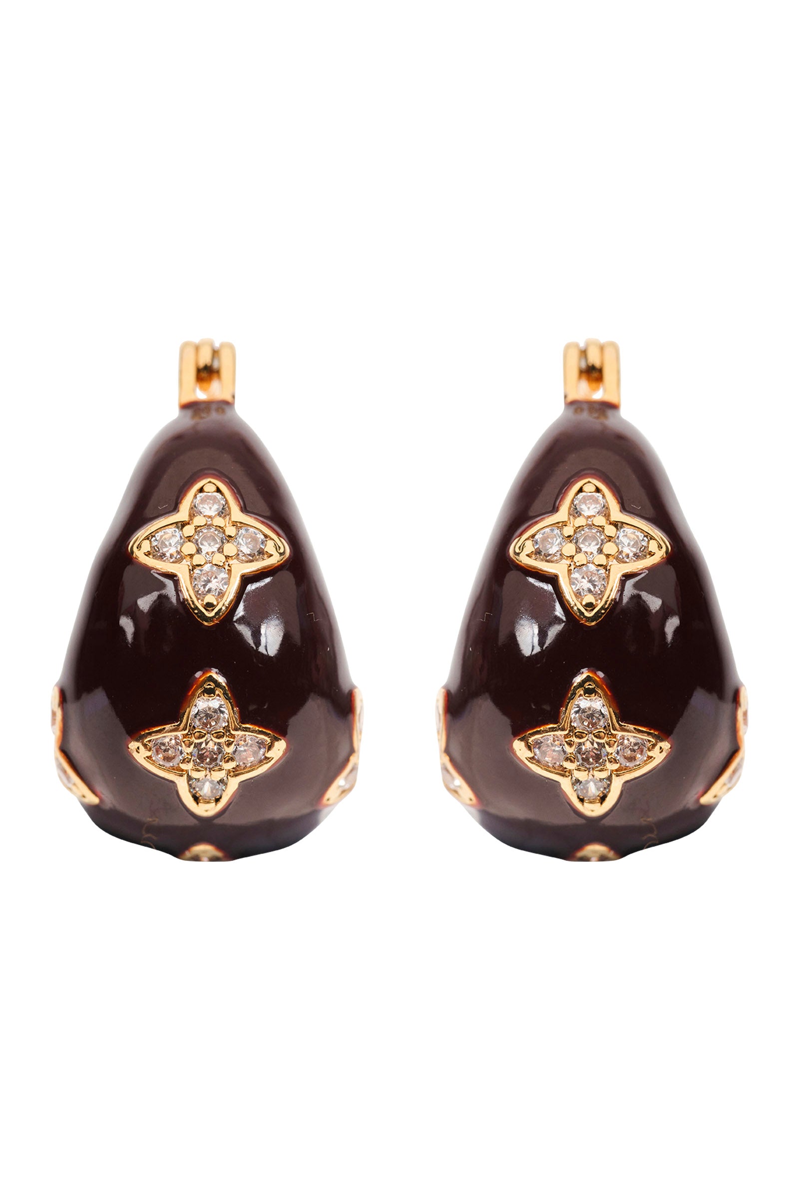 Amira Gem Earring - Mahogany