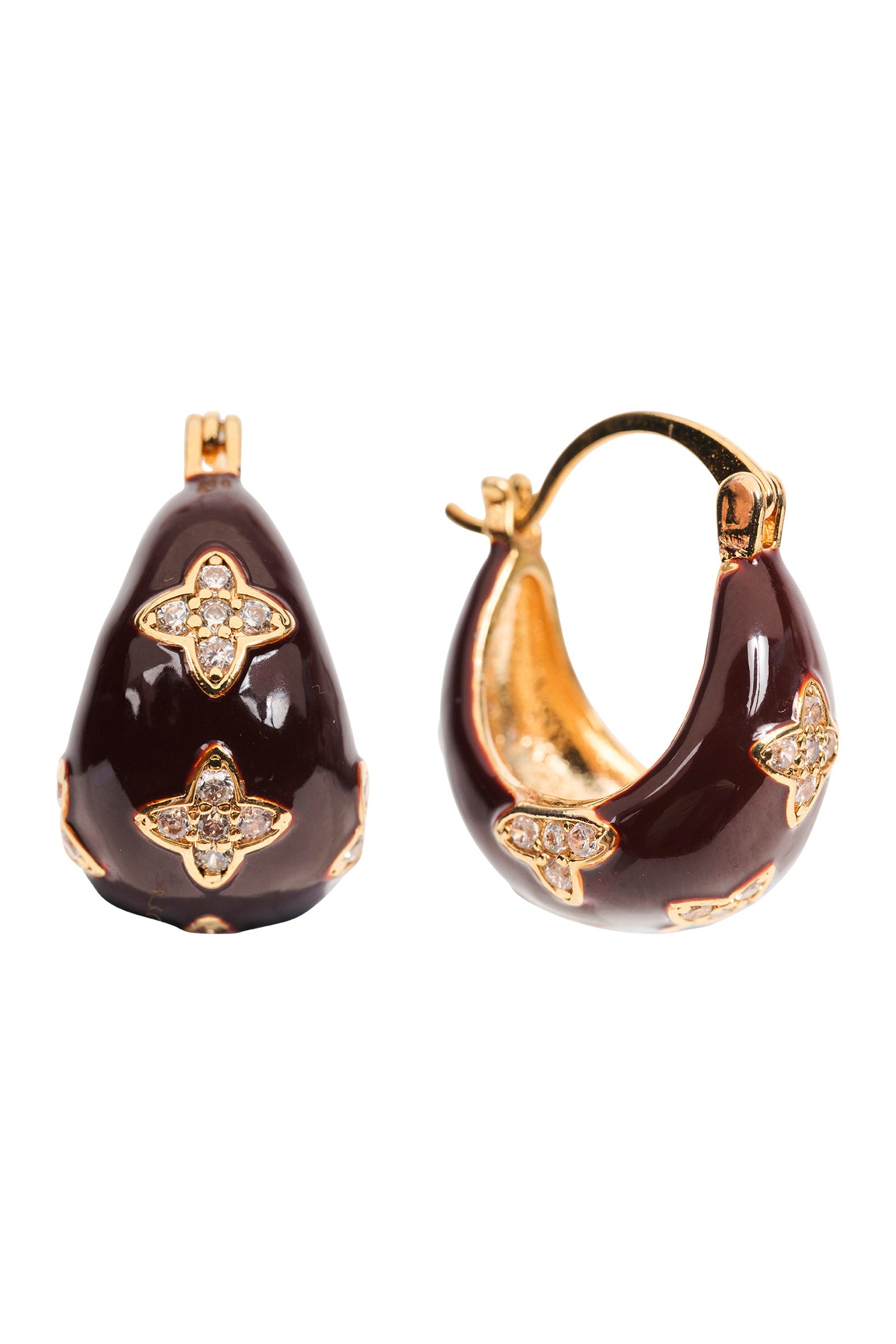 Amira Gem Earring - Mahogany