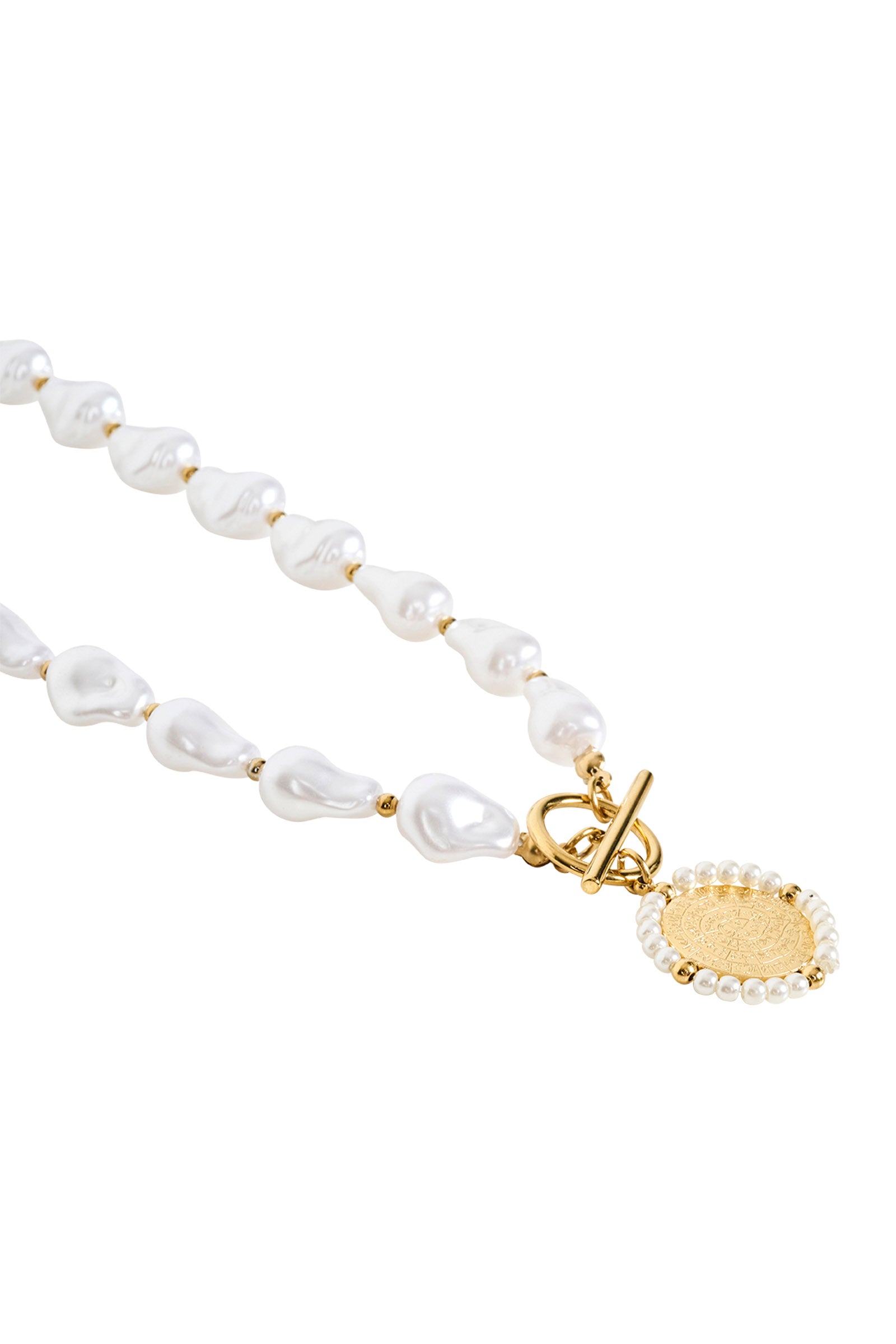 San Necklace - Pearl Coin