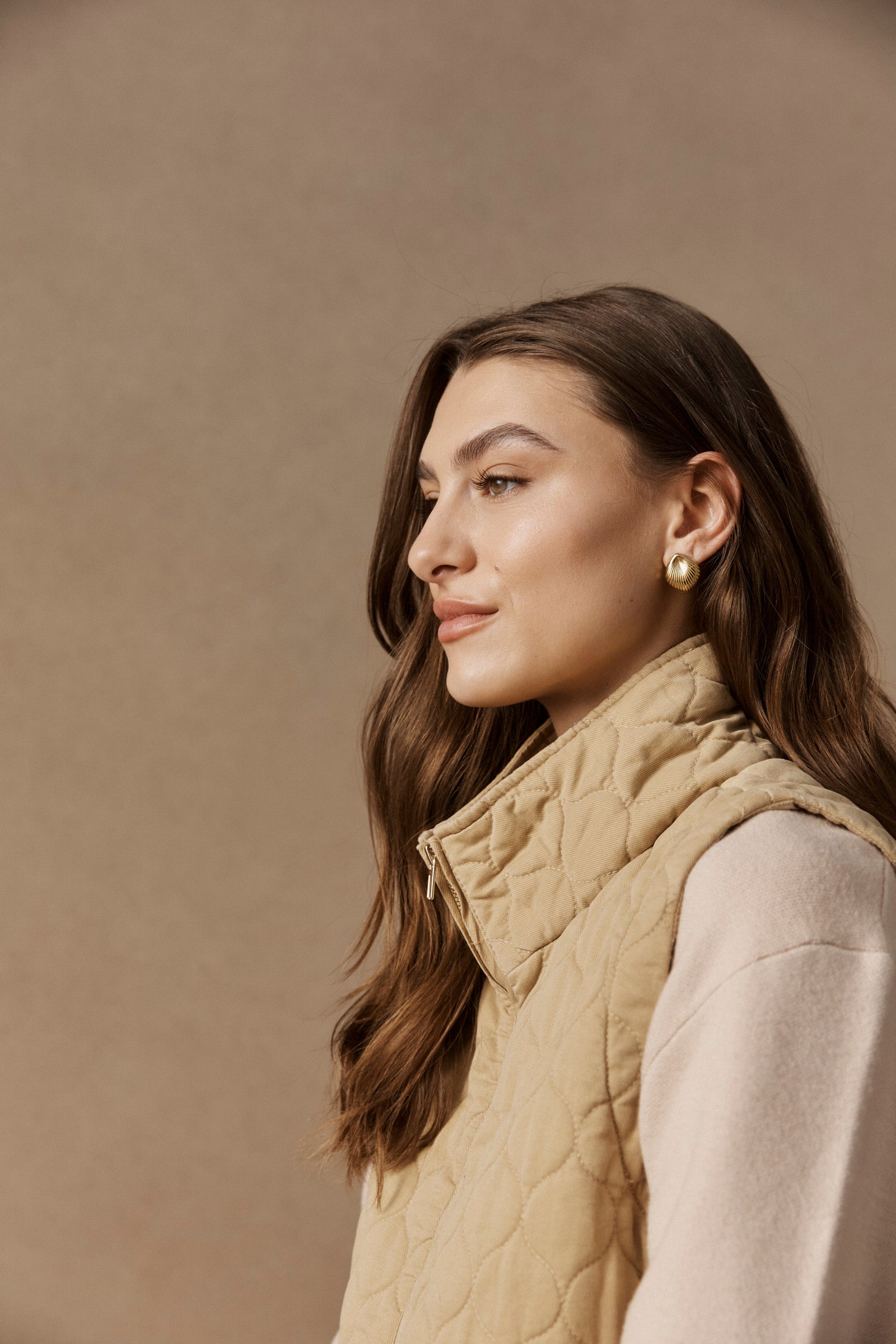 San Drop Earring - Gold Lead