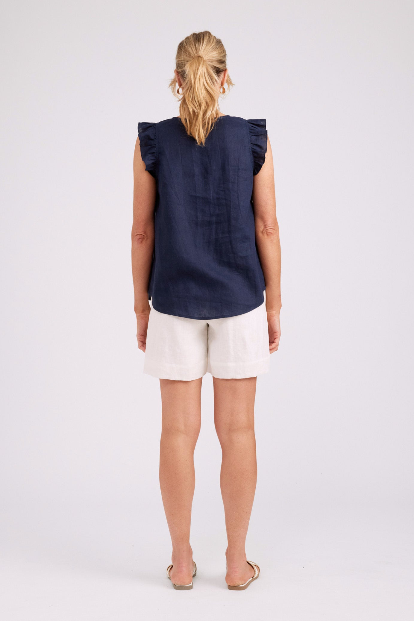 Studio Frill Tank - Navy