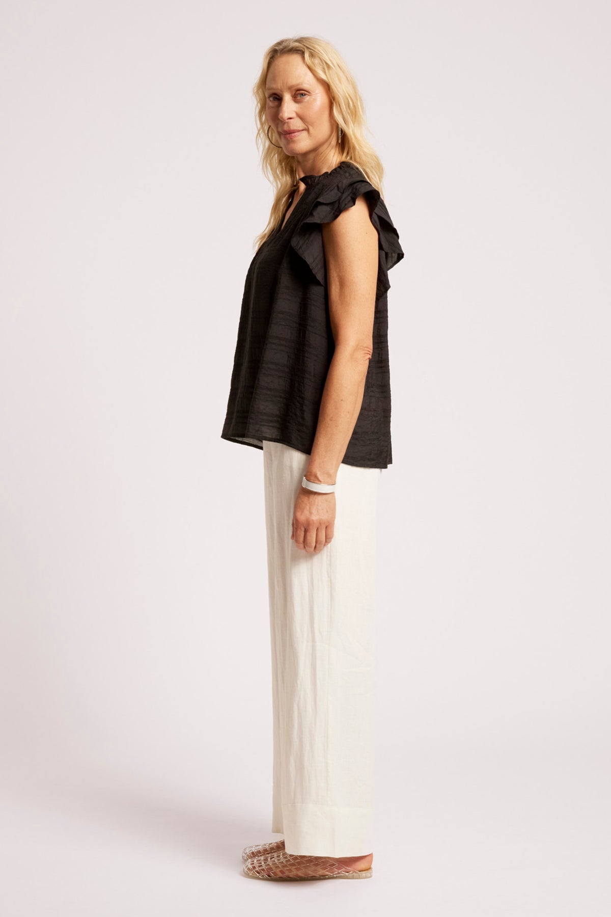 Sovana Frill Tank - Black