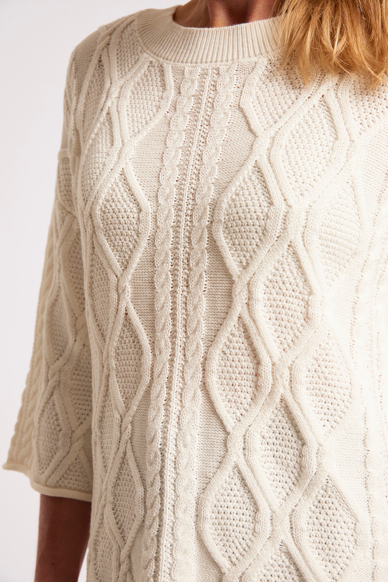 Casa Cable Jumper - White