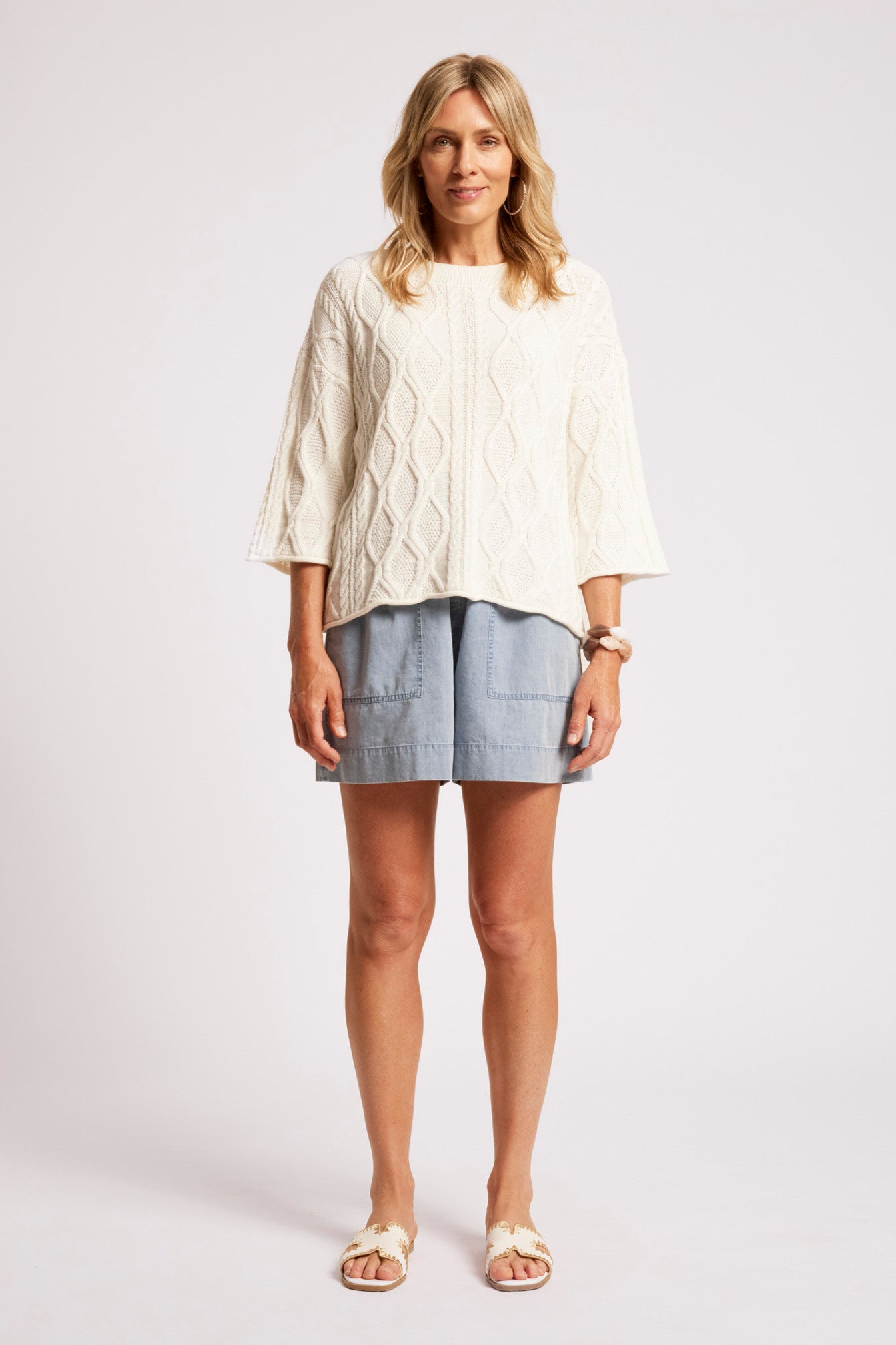 Casa Cable Jumper - White