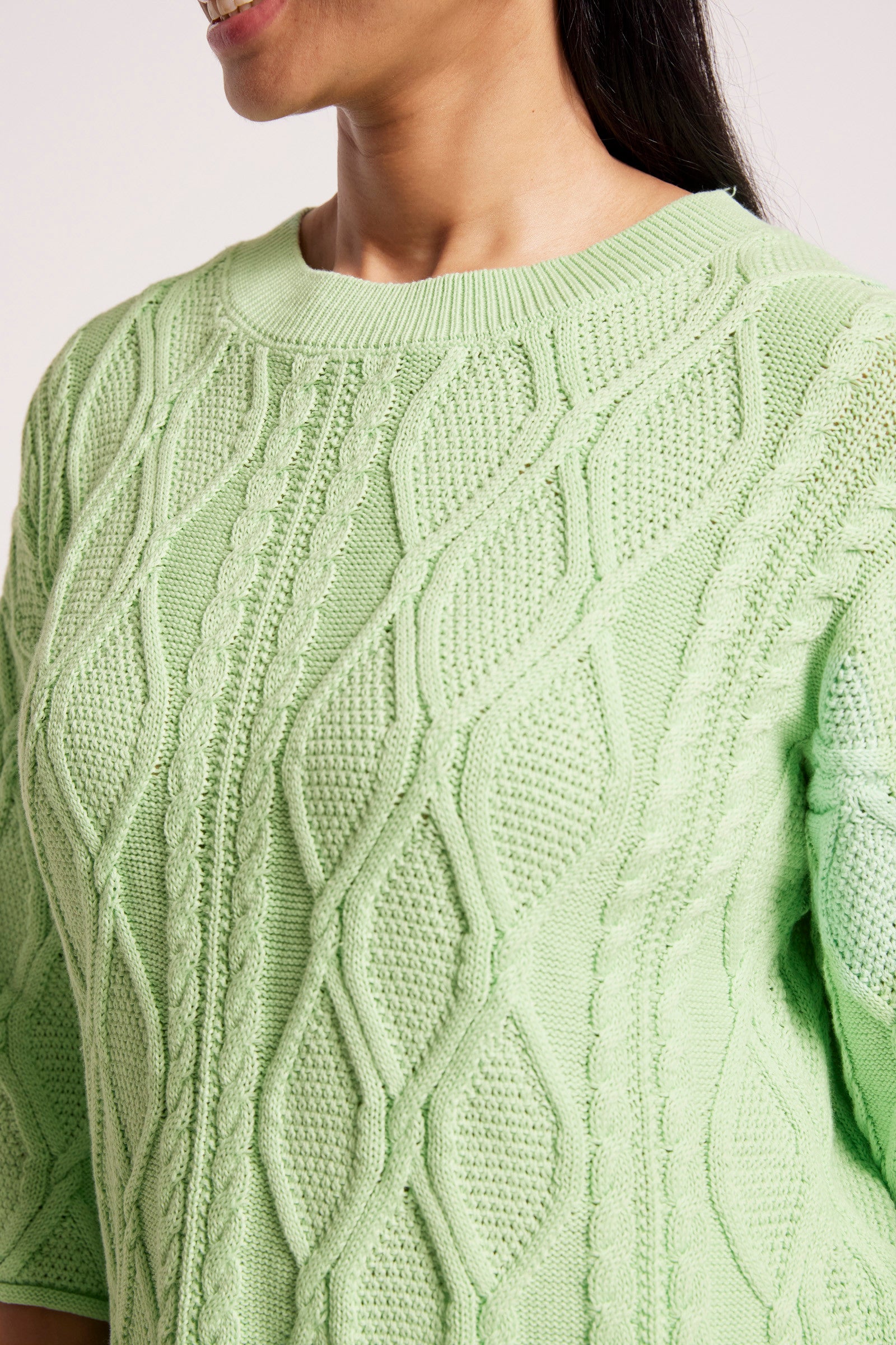 Casa Cable Jumper - Mint