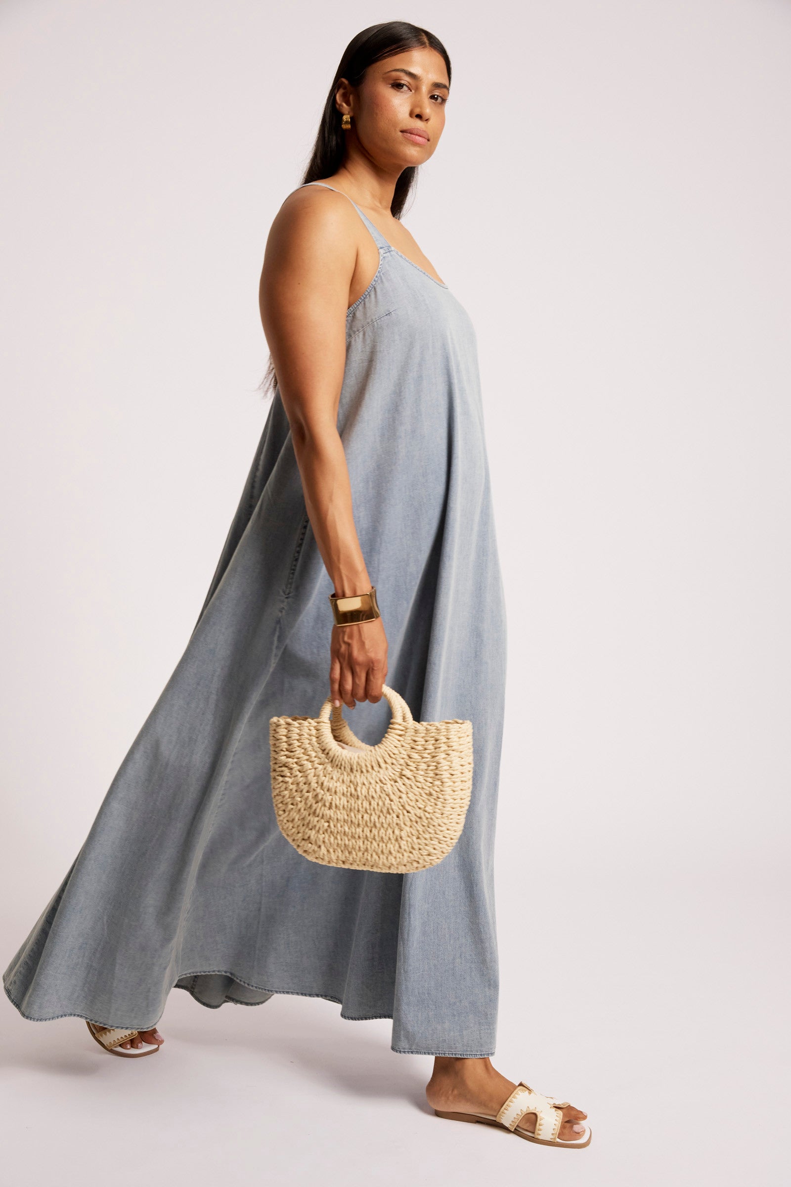 Roam Tank Maxi Dress - Denim