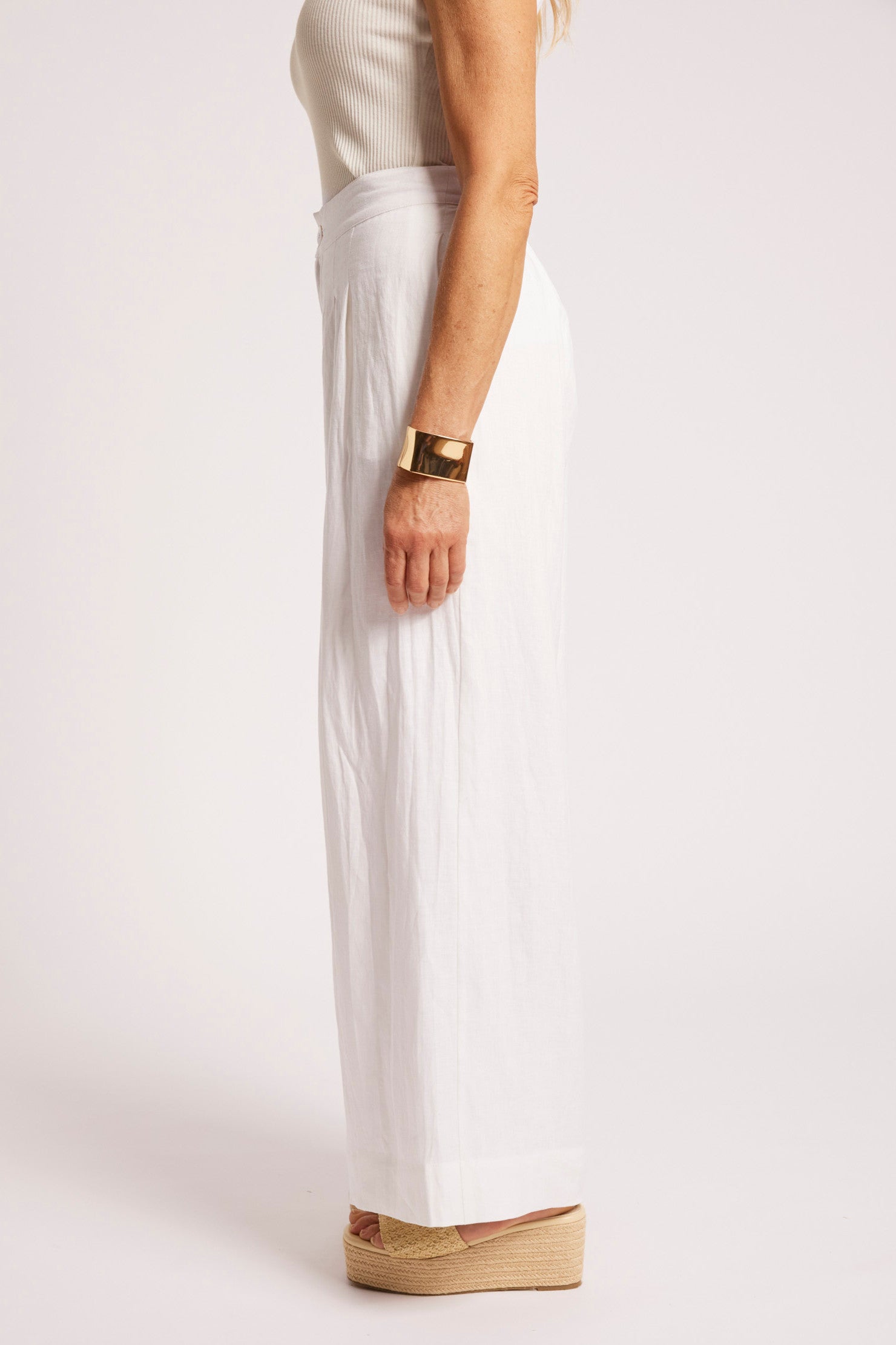 Cove Palazzo Pant - White