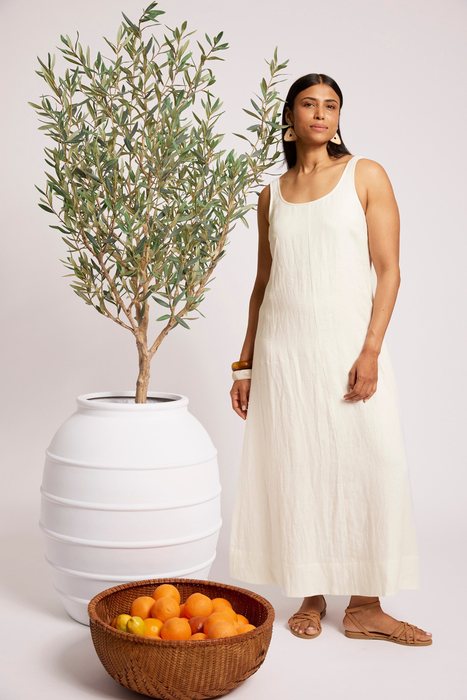 Cove Tank Maxi Dress - White