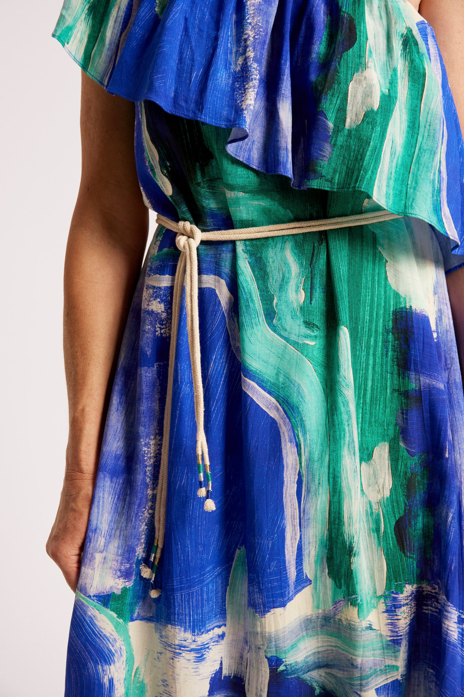 Palmera Off Shoulder Dress  - Seafoam