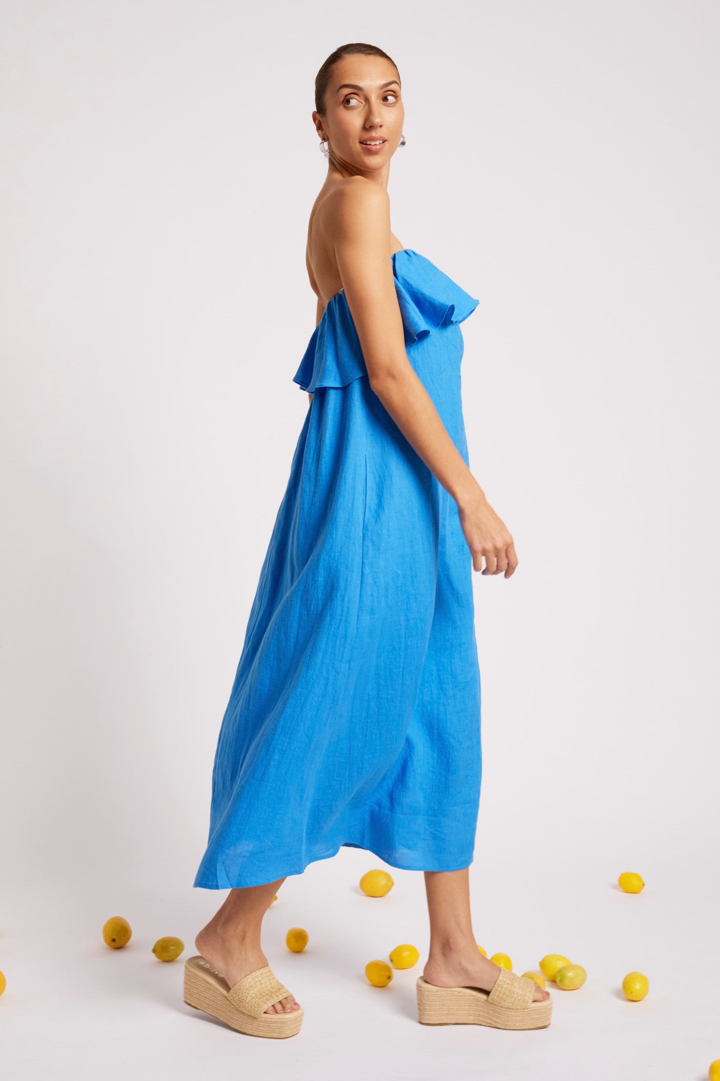 Maris Strapless Dress - Marine