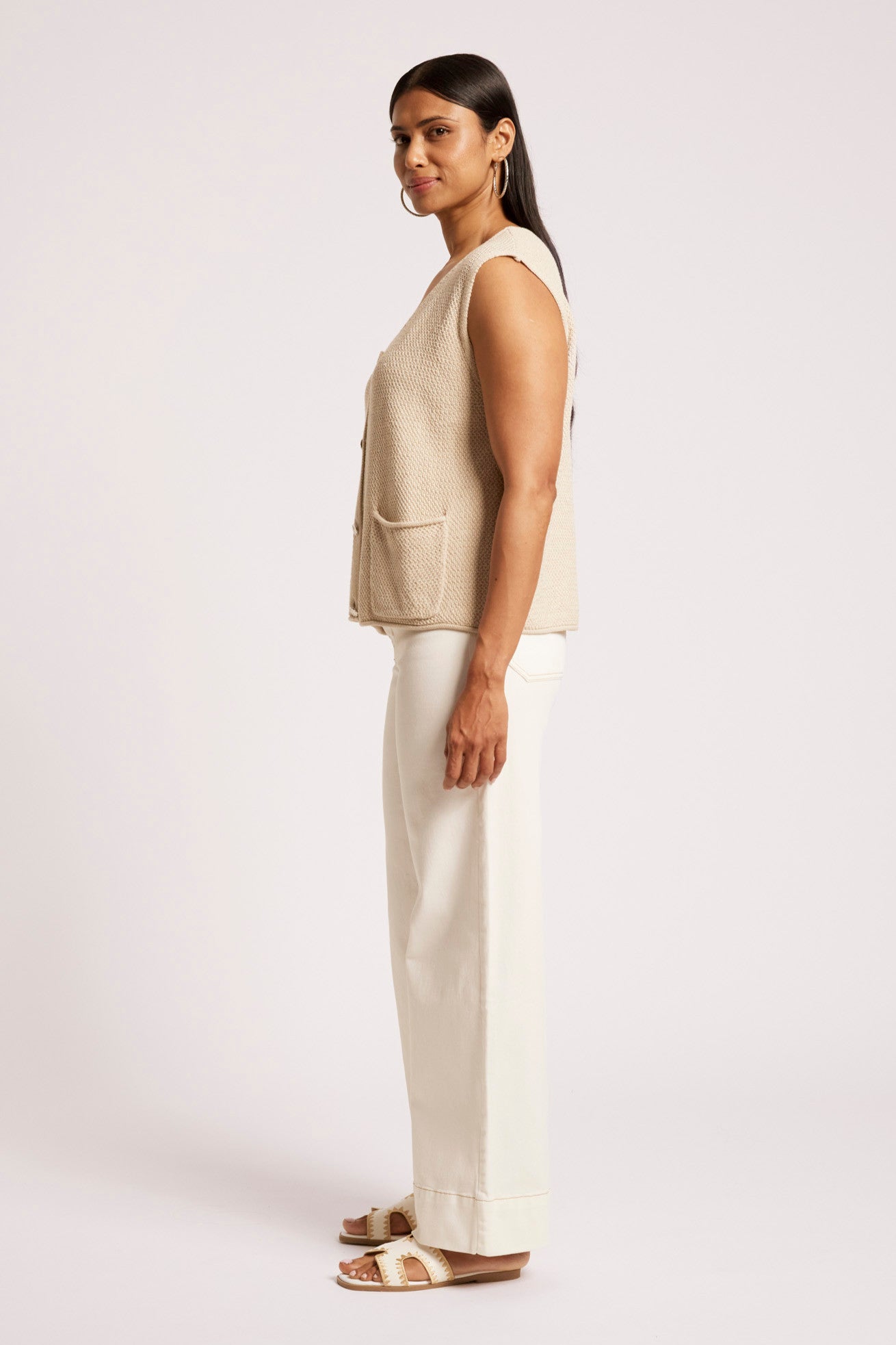 Maris Knit Vest - Tusk
