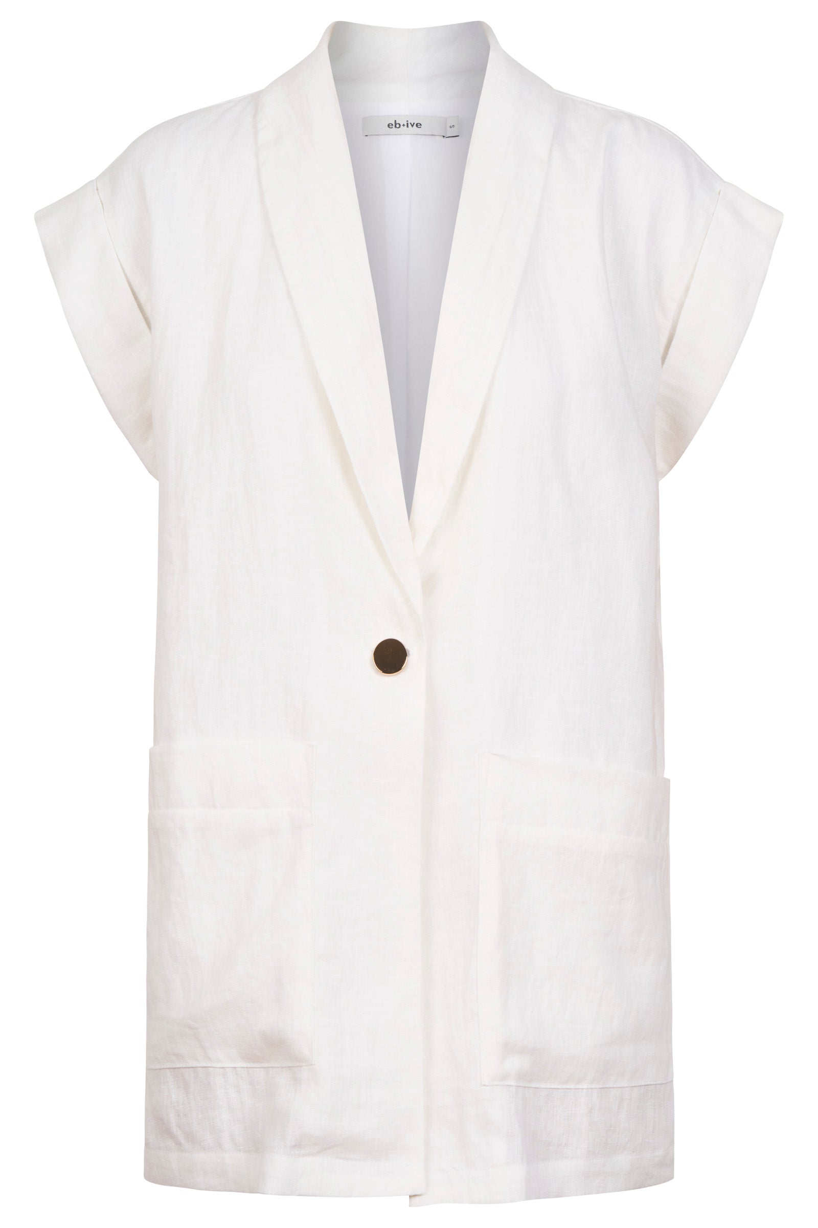 Maris Blazer Vest - White