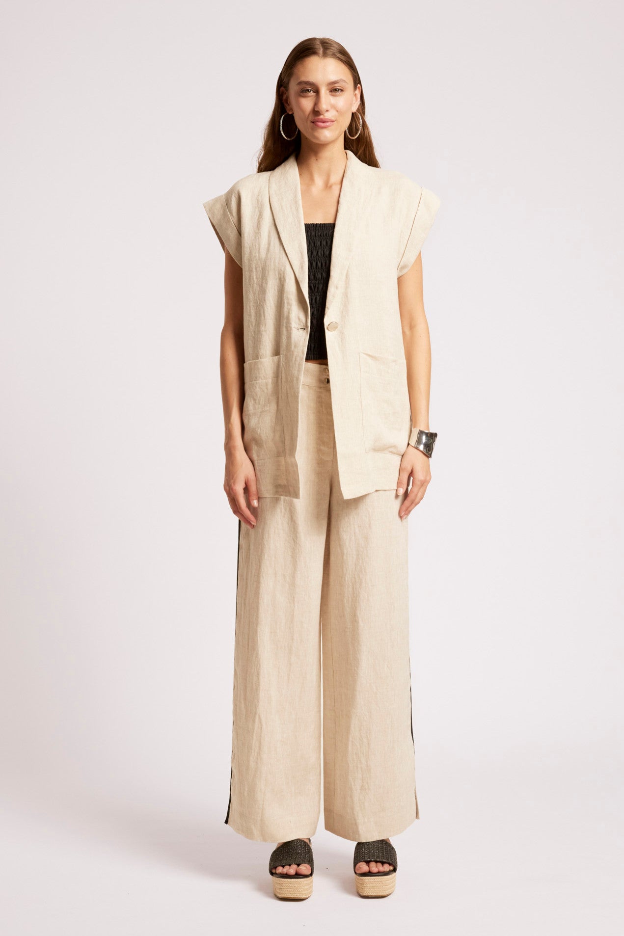 Maris Blazer Vest - Tusk