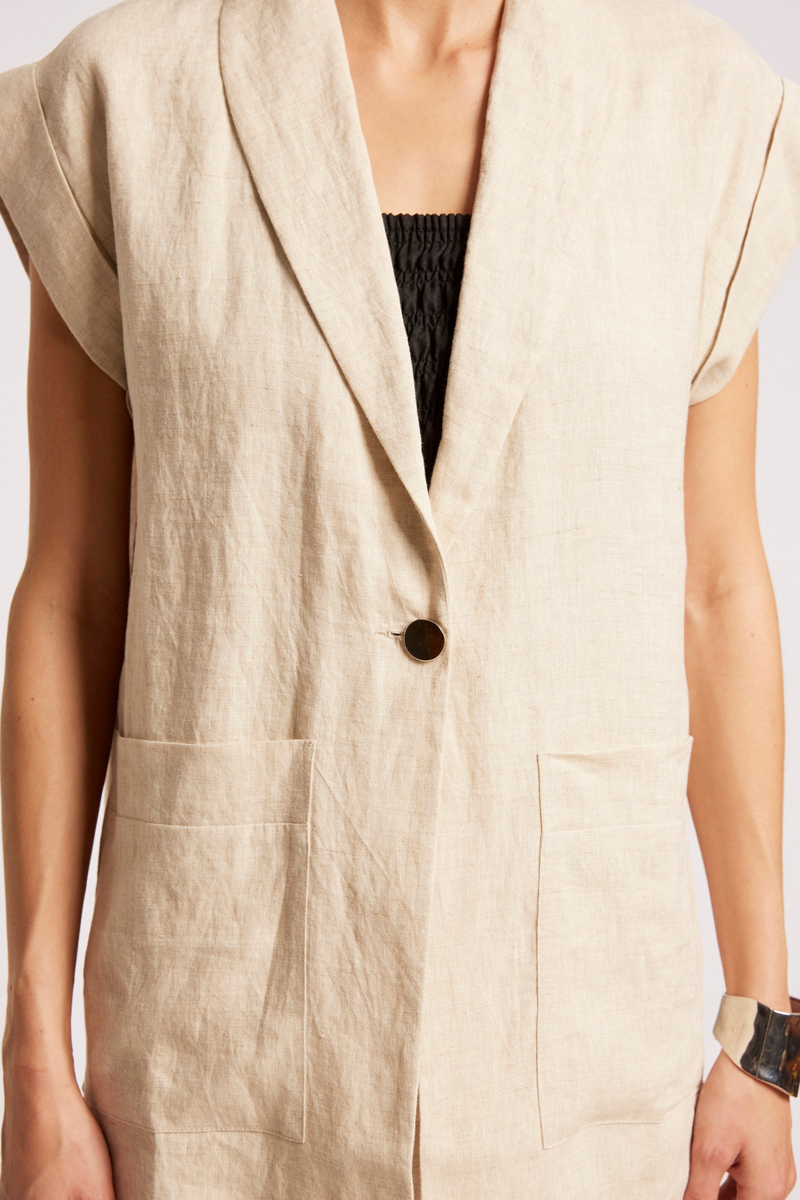 Maris Blazer Vest - Tusk