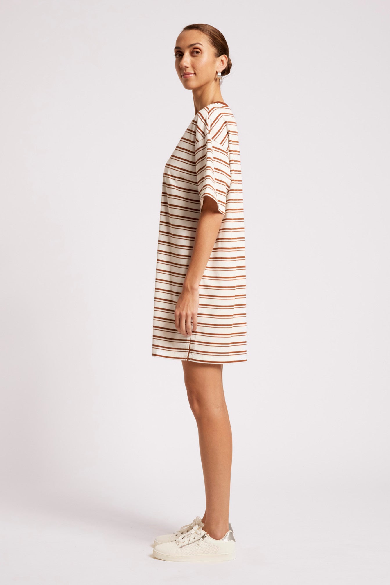 Paloma Striped Dress - Dune / White