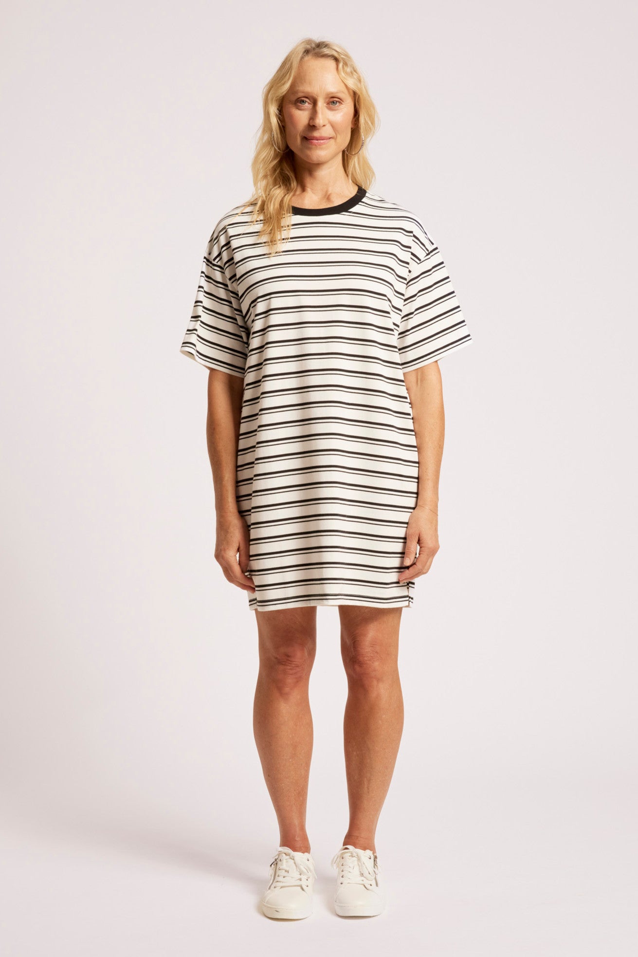 Paloma Striped Dress - Black / White