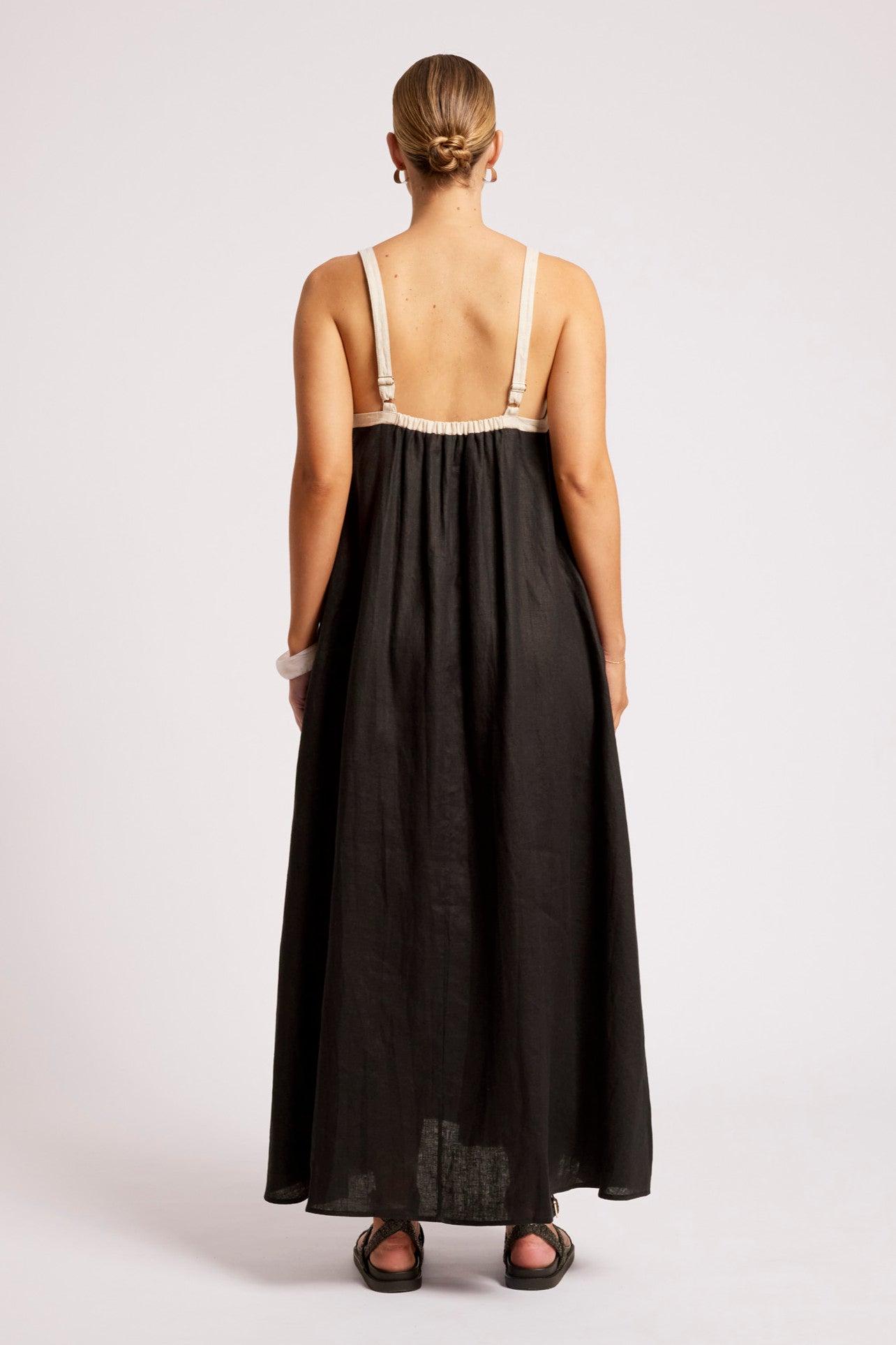Maris Splice Tank Maxi Dress - Black / Tusk