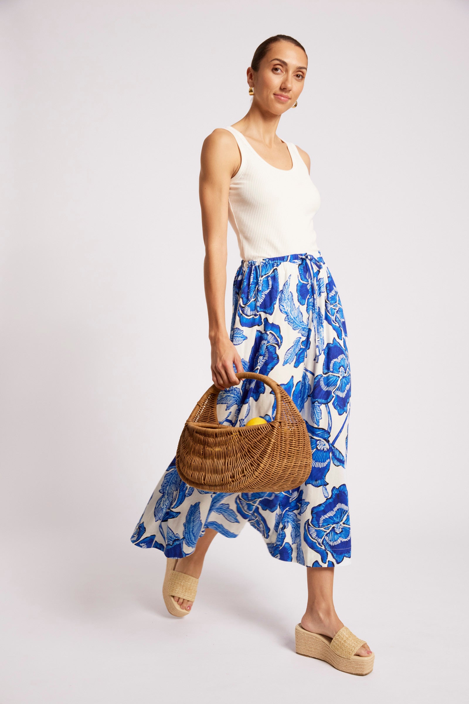 Gaia Maxi Skirt - Azure