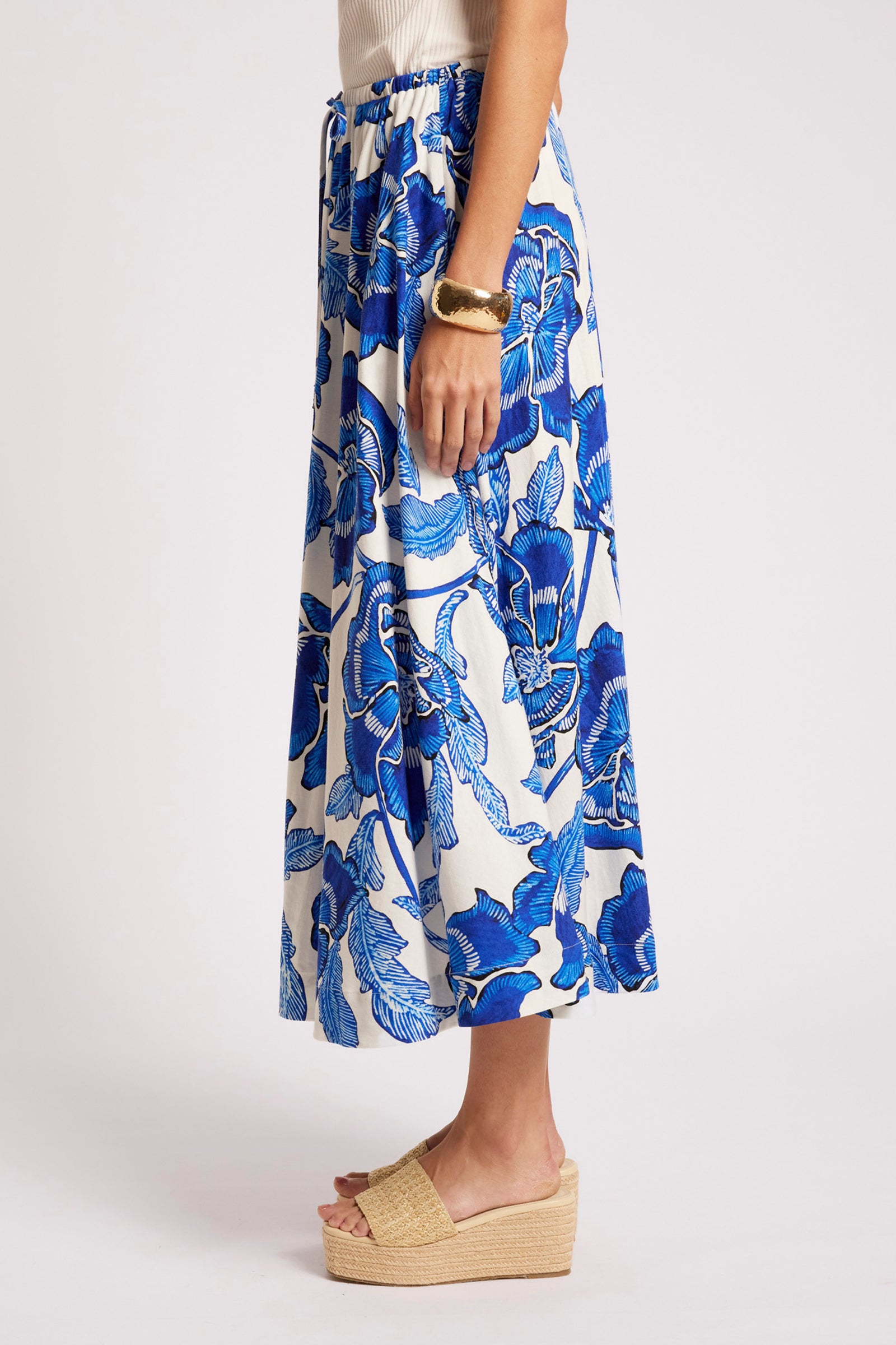 Gaia Maxi Skirt - Azure