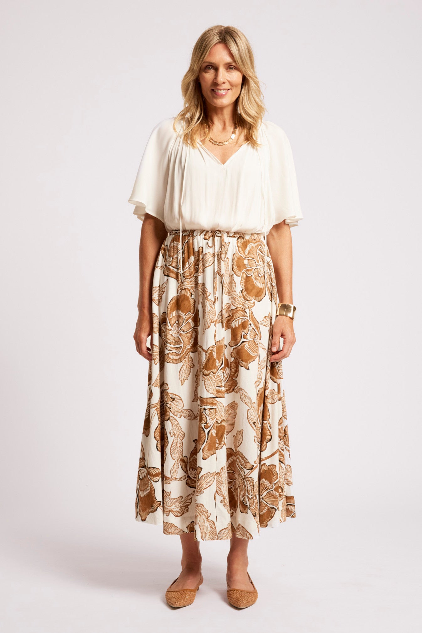 Gaia Maxi Skirt - Dune