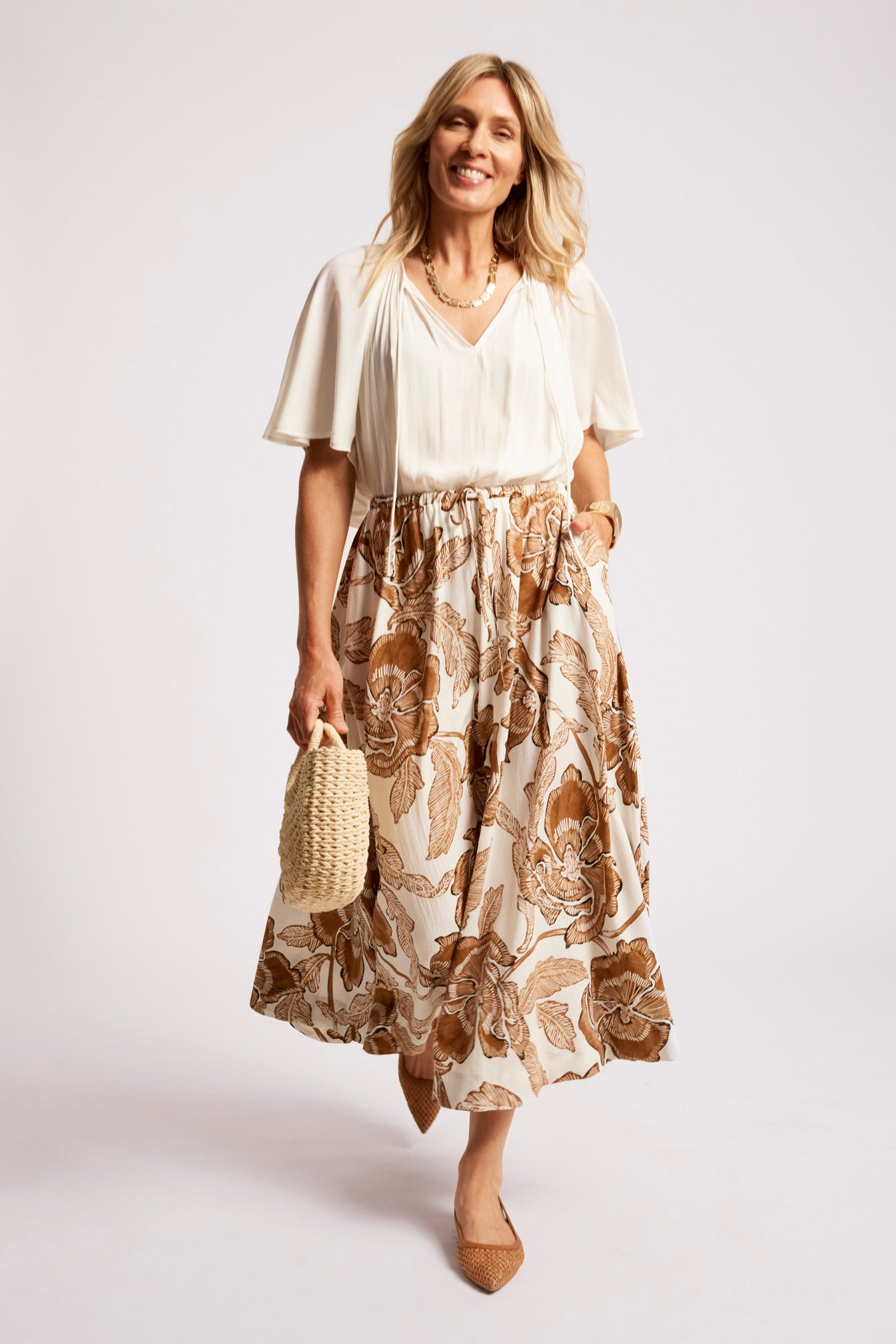 Gaia Maxi Skirt - Dune