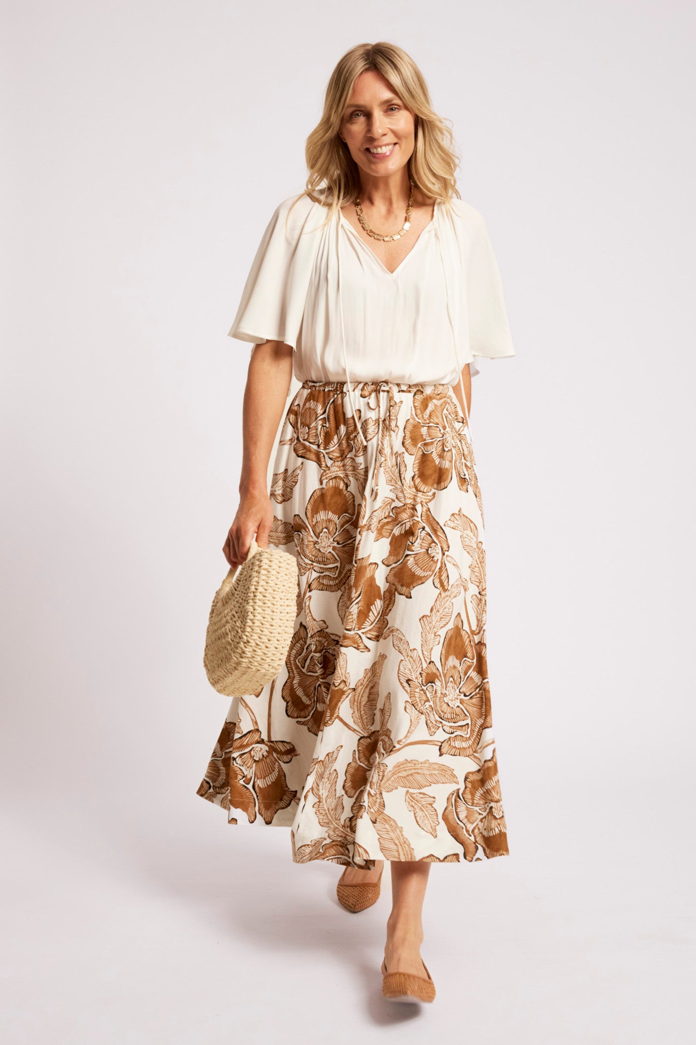 Gaia Maxi Skirt - Dune