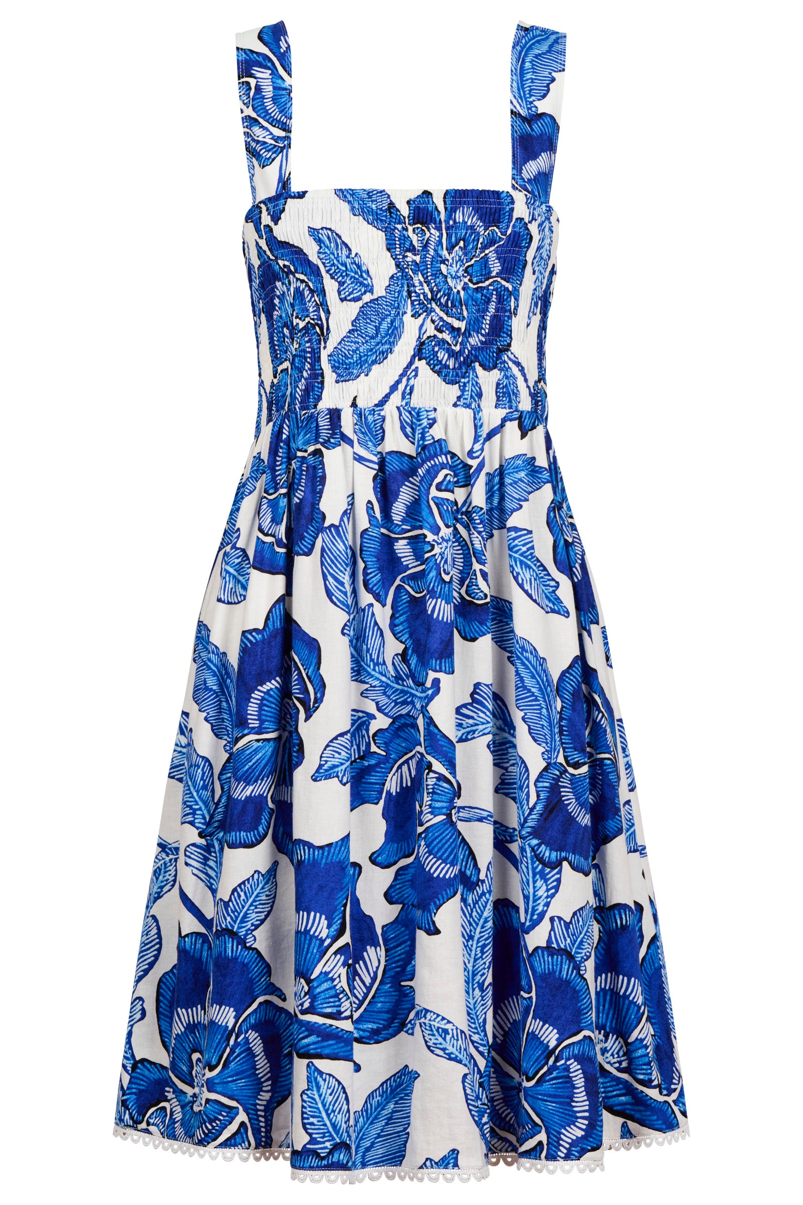 Gaia Shirred Tank Dress - Azure