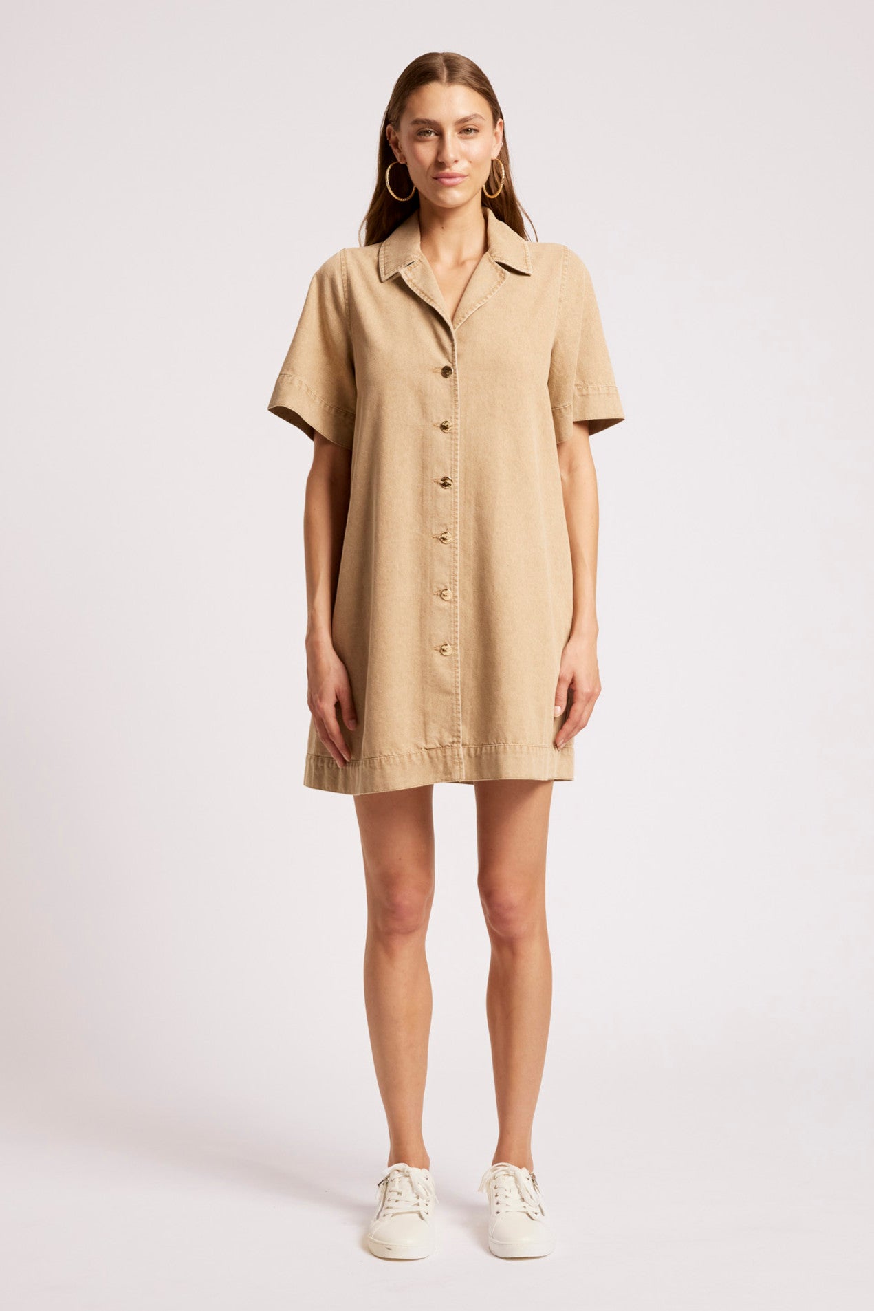 Dusk Denim Shirt Dress - Dune