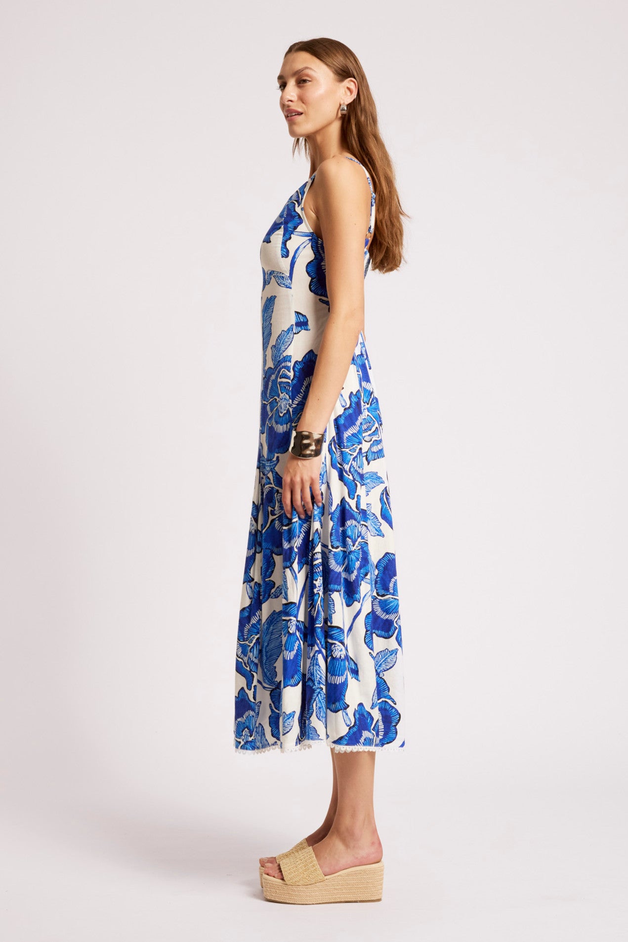 Gaia Tank Maxi Dress - Azure
