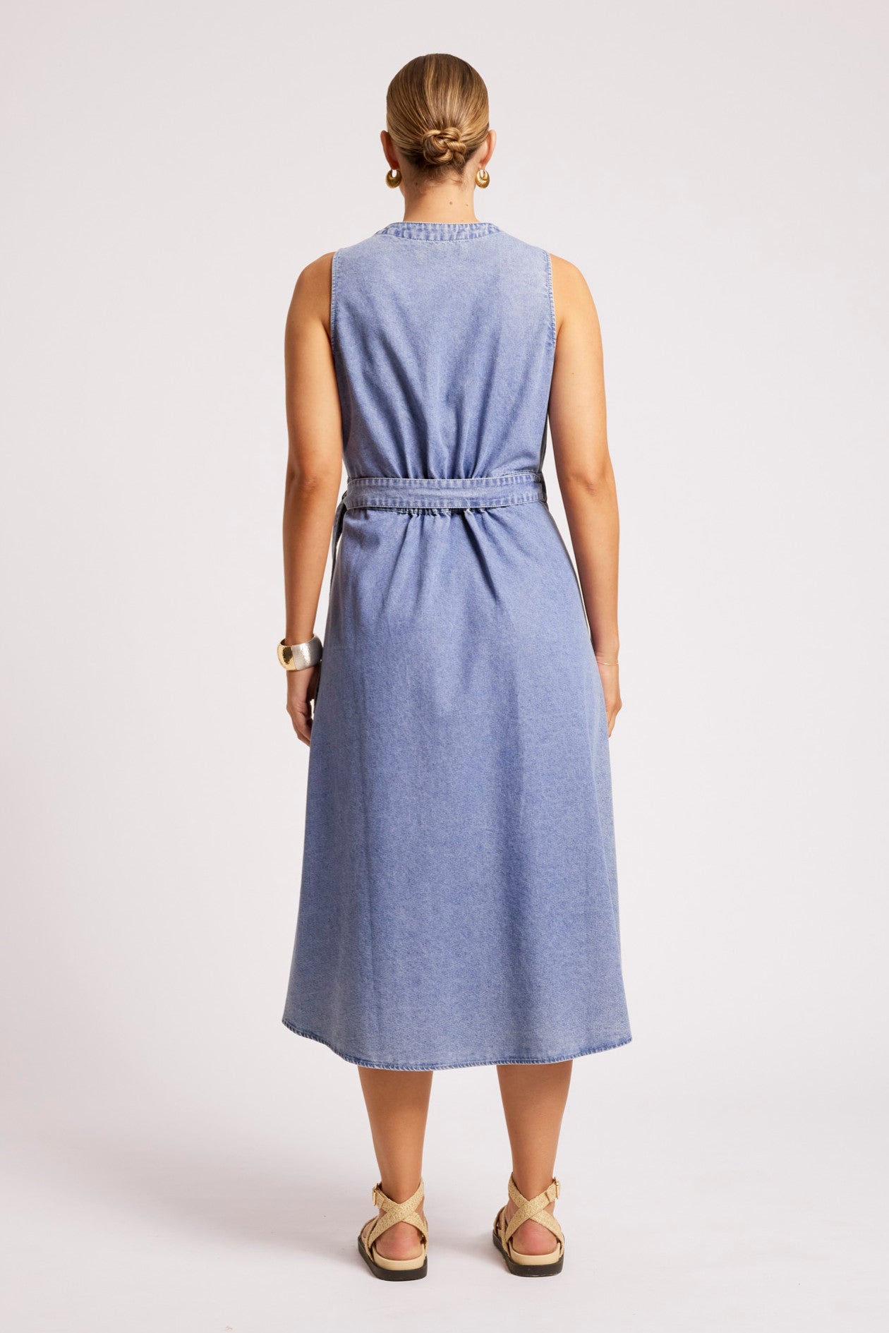 Dusk Denim Wrap Dress - Denim