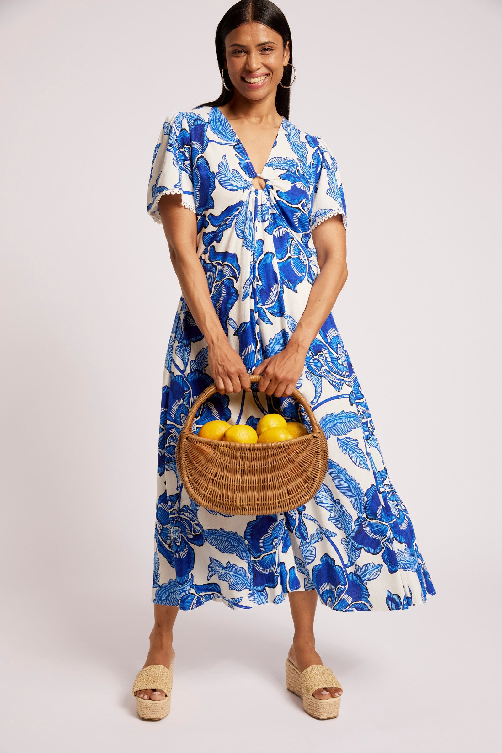 Gaia Maxi Dress - Azure
