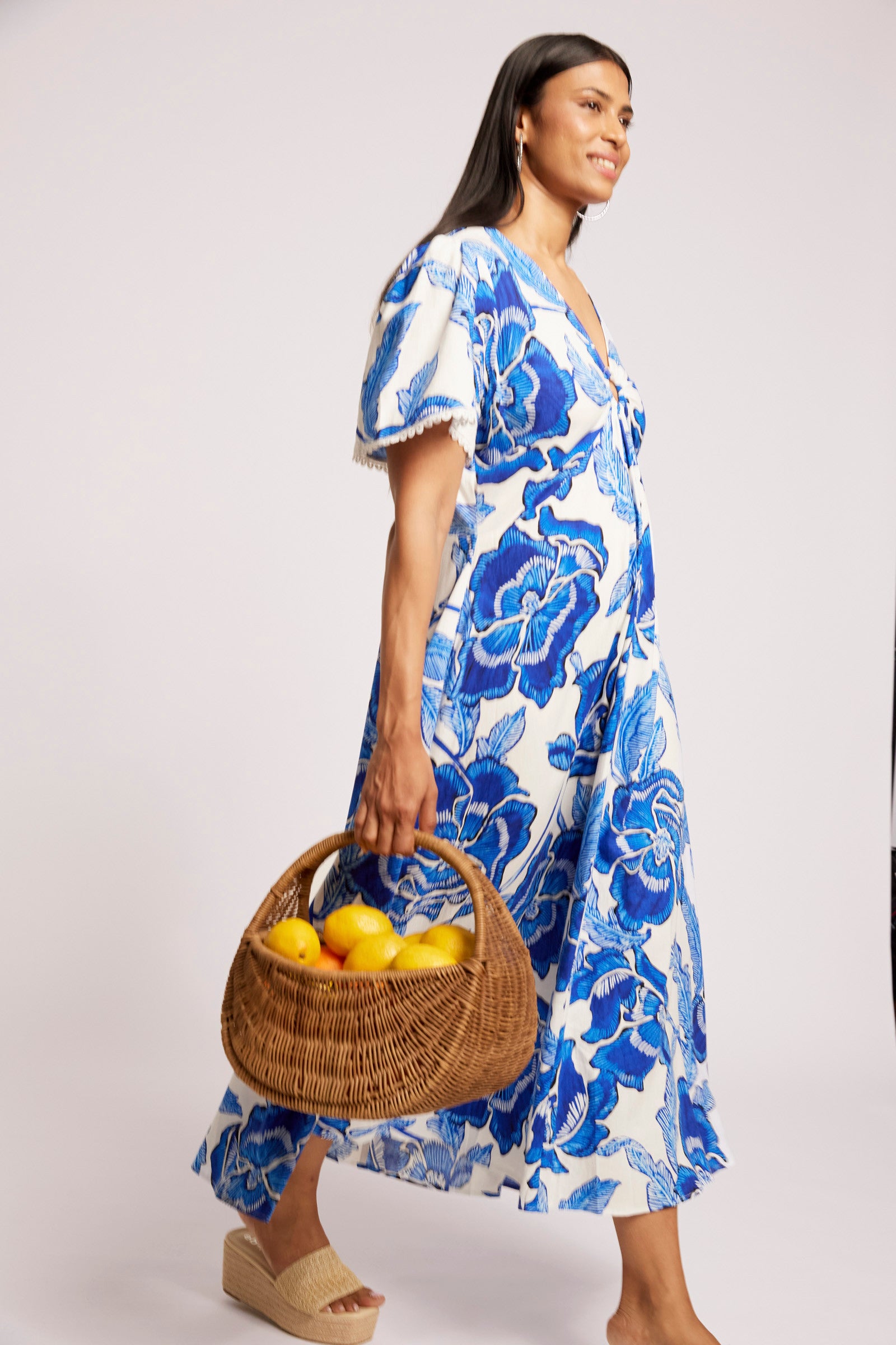 Gaia Maxi Dress - Azure
